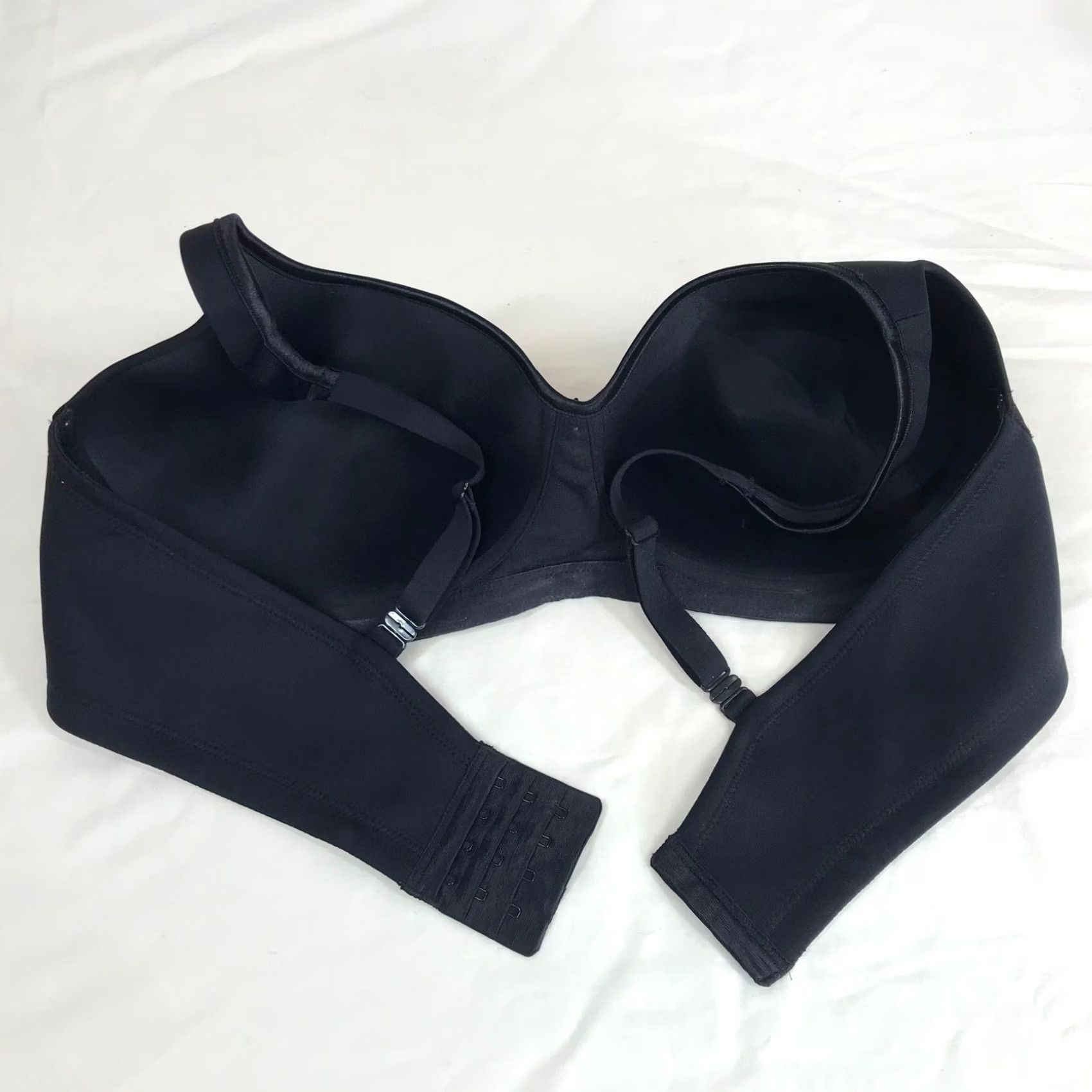 Vintage Vanity Fair Beauty Back Full Figure Wirefree Bra Black 42D T-Shirt Bra Smoothing Women Size ONE SIZE - 4 Thumbnail