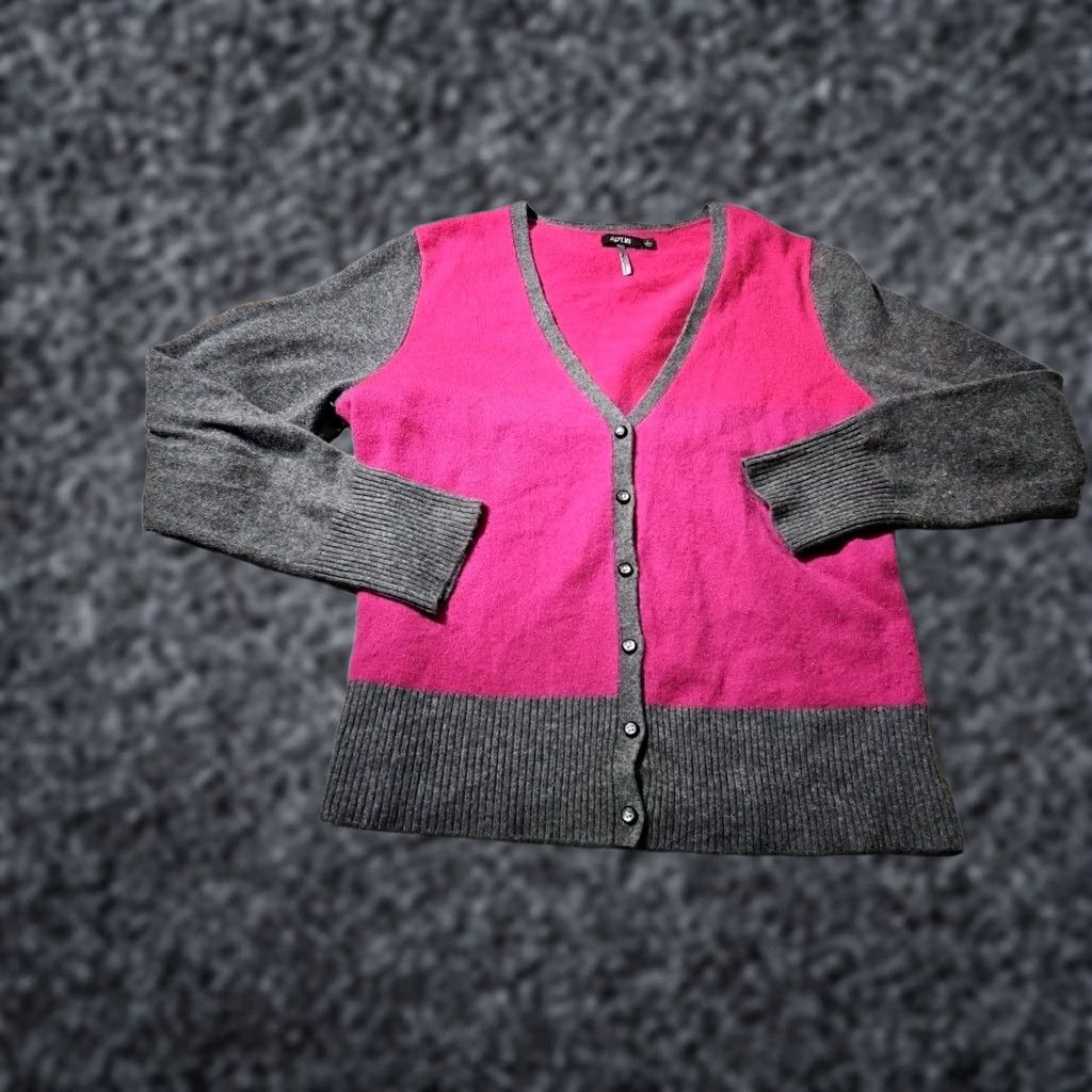 Apt. 9 Apt. 9 Cardigan Womens Large Pink Cashmere Luxury Preppy Sweater Button XL? Size L / US 10 / IT 46 - 1 Thumbnail