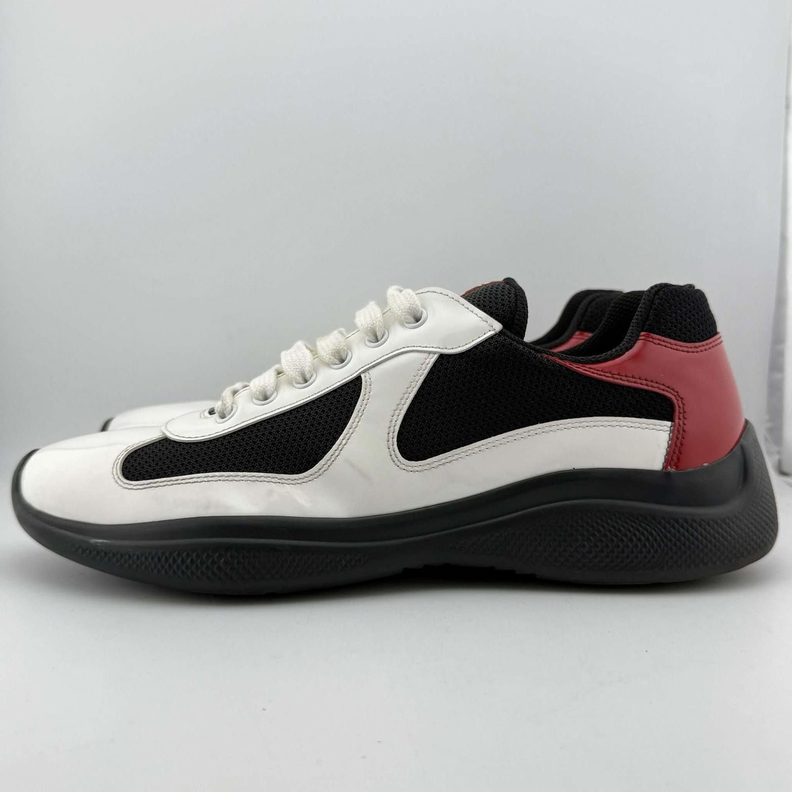 Prada Prada American Cup White Sneakers UK 7 Used with Box Size US 8 / EU 41 - 2 Thumbnail
