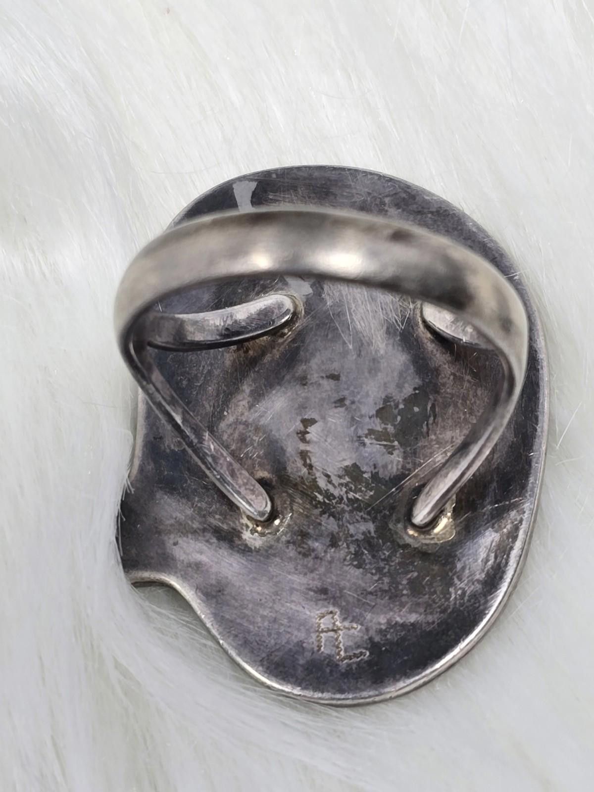 Other Sterling Silver Turquoise Snake Ring Size 11.25 Navajo Size ONE SIZE - 2 Thumbnail