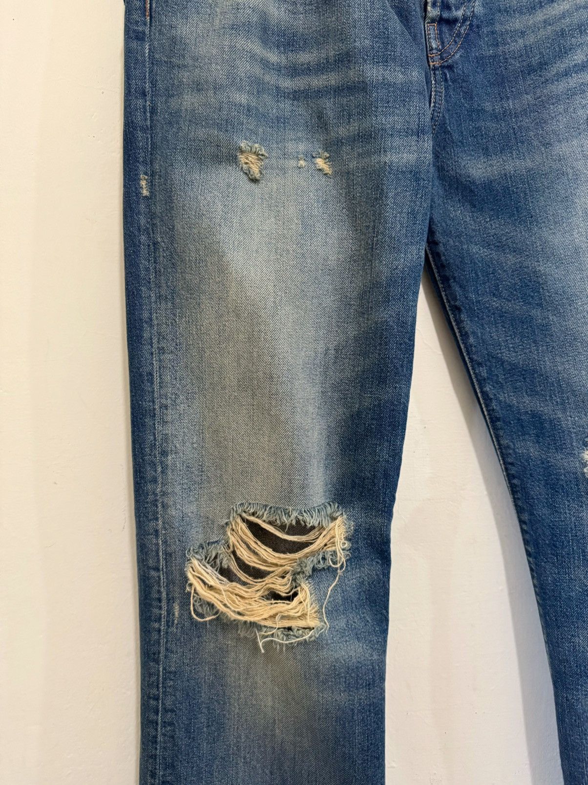 Gucci Harry Styles HA HA HA Destroyed Stonewashed Bear Denim Jeans Size US 34 / EU 50 - 4 Thumbnail