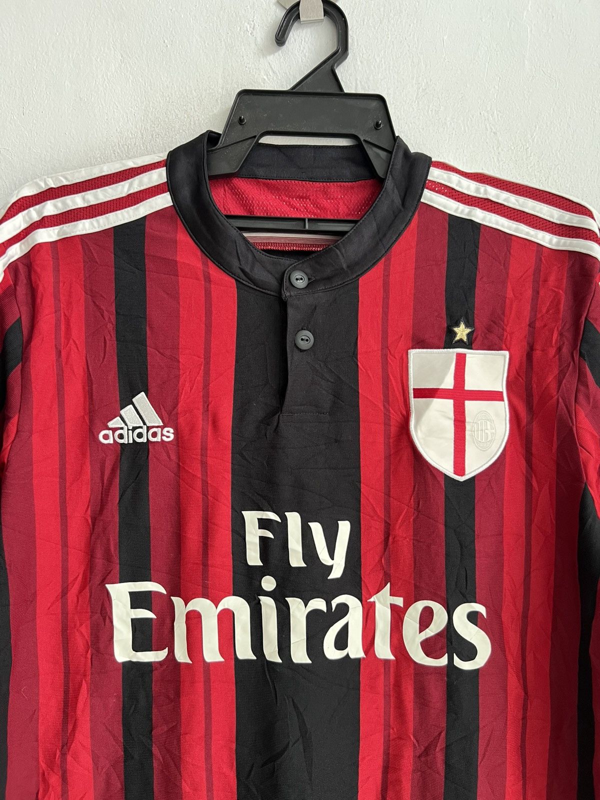 Adidas ORIGINAL 2014-15 Adidas AC Milan Large Home Jersey UCL Size US L / EU 52-54 / 3 - 1 Thumbnail