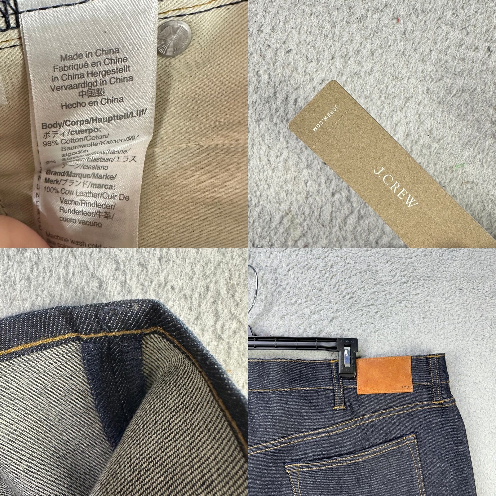 J.Crew J. Crew 770 Jeans Straight Mens 44X34 Blue Kurabo Premium Japanese Denim Dark Washed NEW Size US 44 / EU 60 - 8 Thumbnail