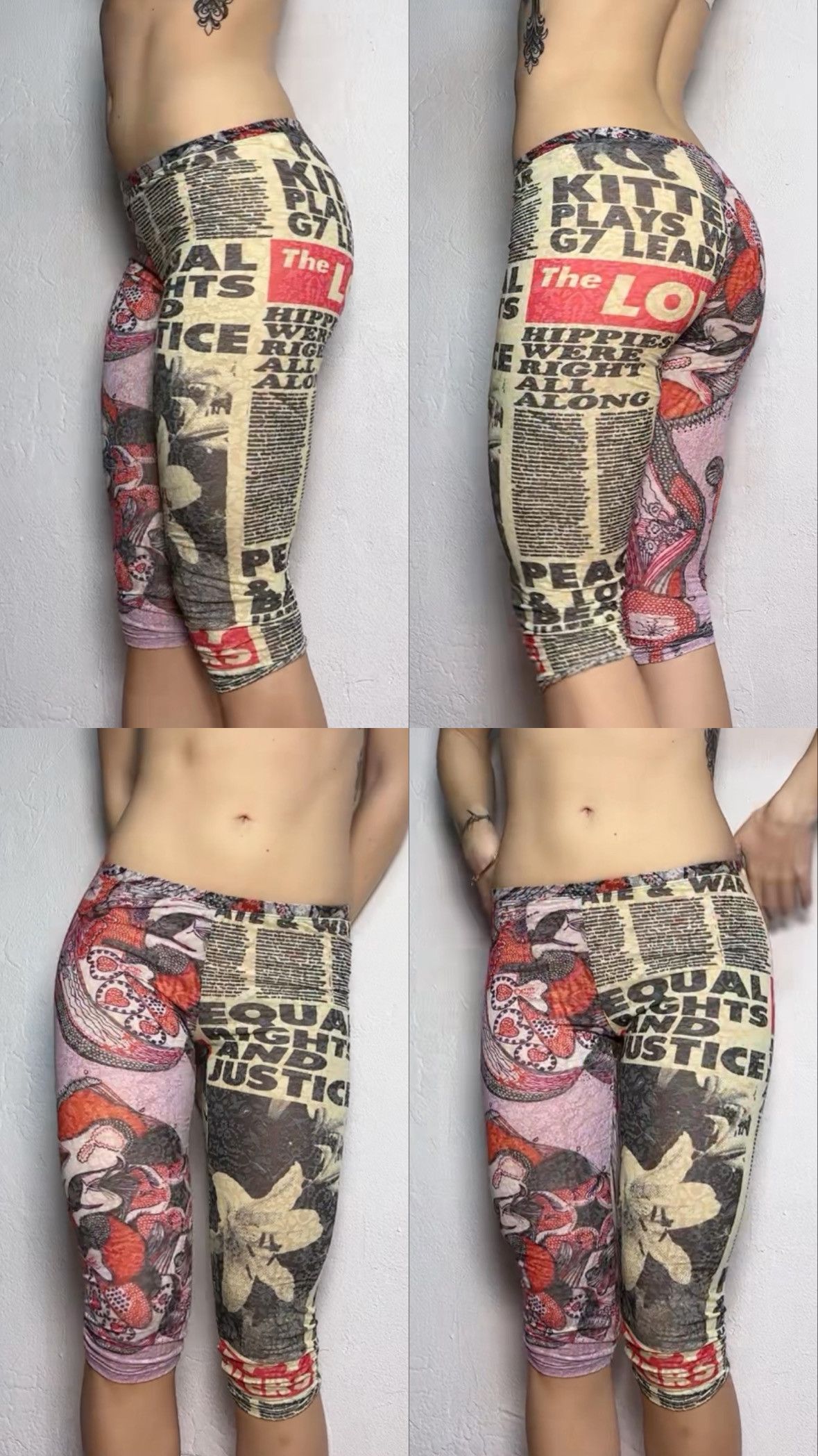 Custo Barcelona Custo Barcelona Vintage ‘Equal and Justice’ Capri Leggings Size 26" / US 2 / IT 38 - 2 Thumbnail