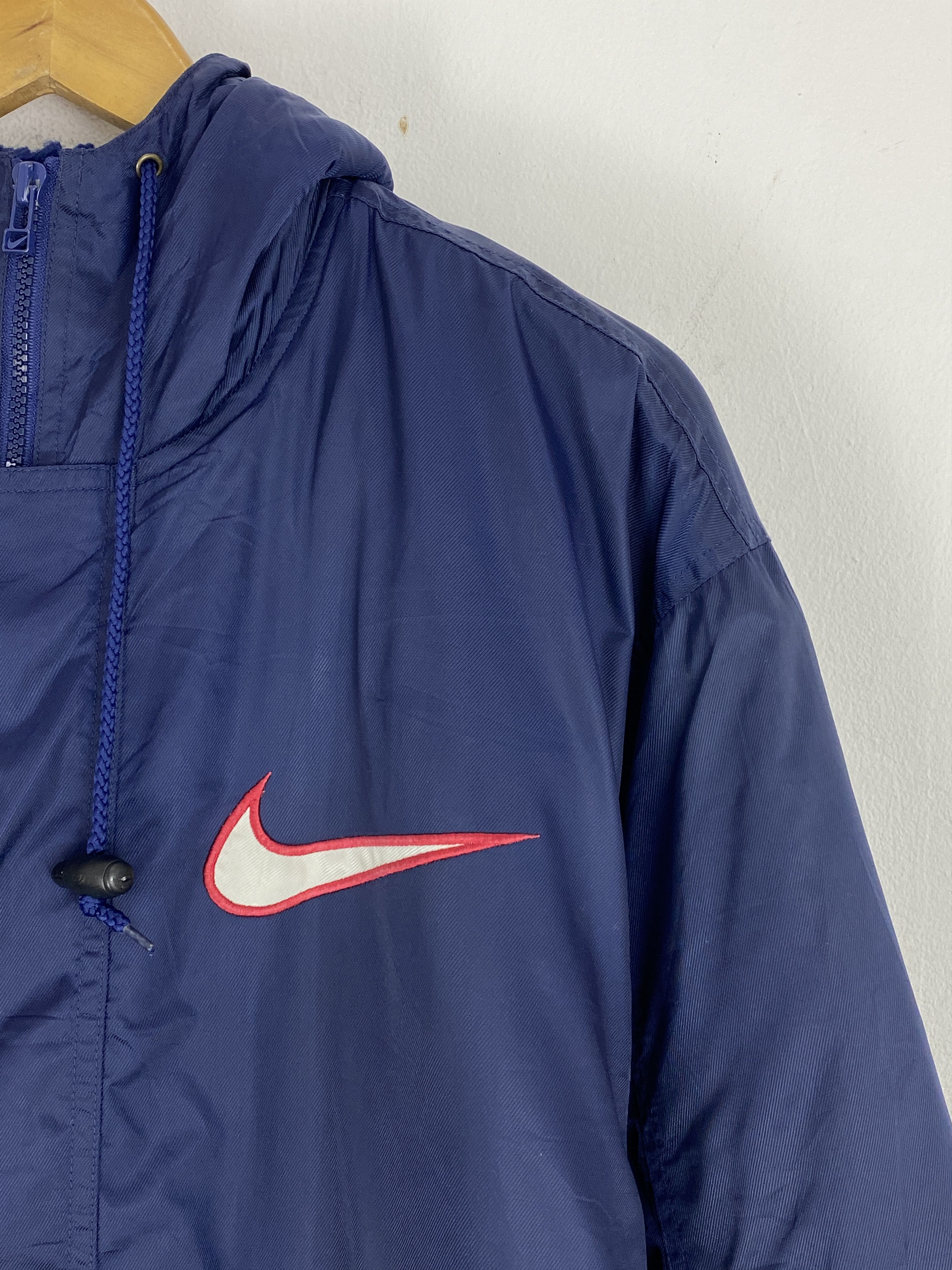 Nike Vintage 90s Nike Big Logo Embroidered Sherpa Jacket J1955 Size US M / EU 48-50 / 2 - 6 Thumbnail