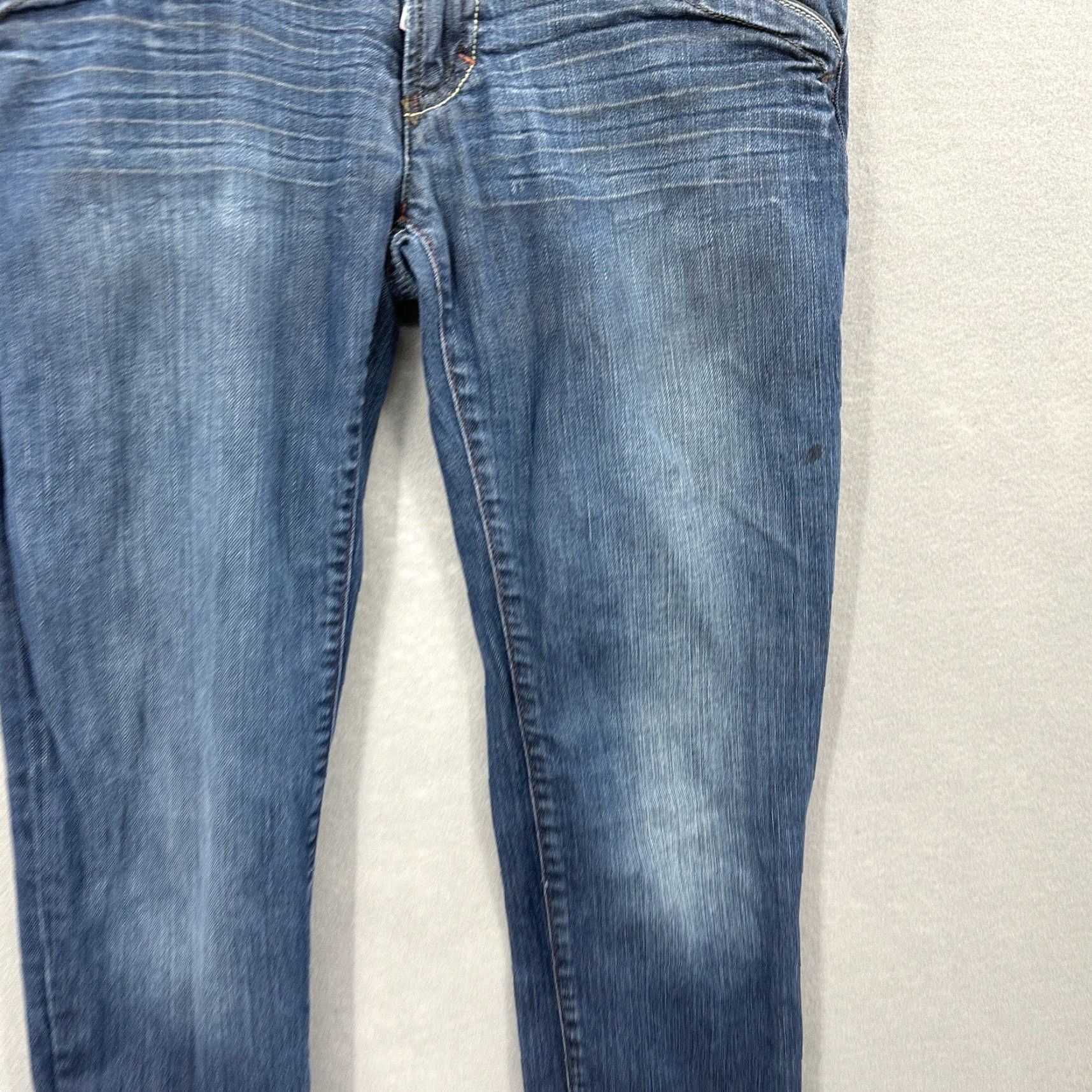 Diesel Diesel Industry Jeans Womens 29 Blue Moonie Straight Crop Back Flap 5-Pocket Design Cottagecore y2k Size 29" - 4 Thumbnail