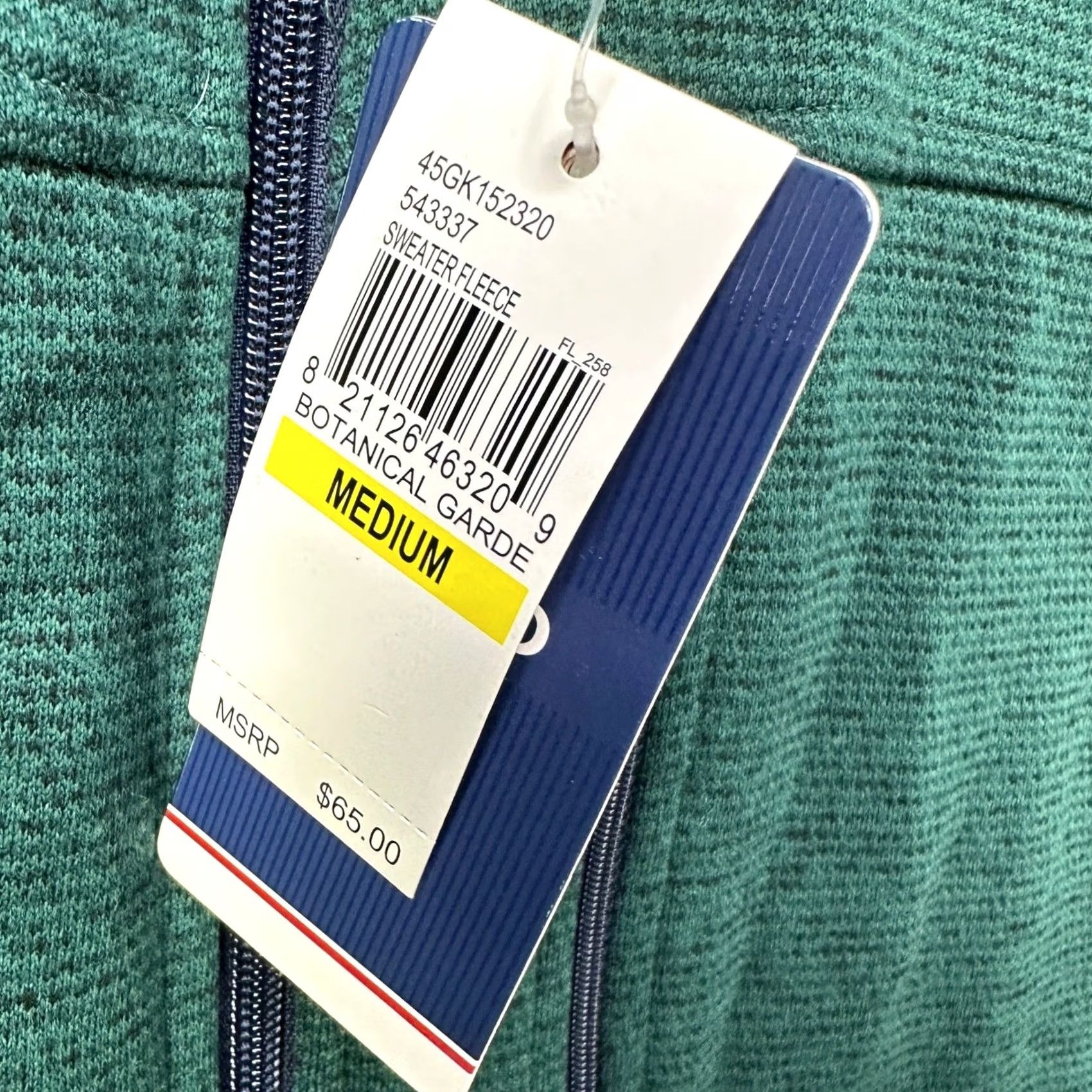 Izod IZOD Vest Mens Fleece Full Zip Pockets Green Geometric Outdoor Casual Jacket/Coat, Short, Regular Fit, 300 Warmth Weight, M Size US M / EU 48-50 / 2 - 2 Thumbnail