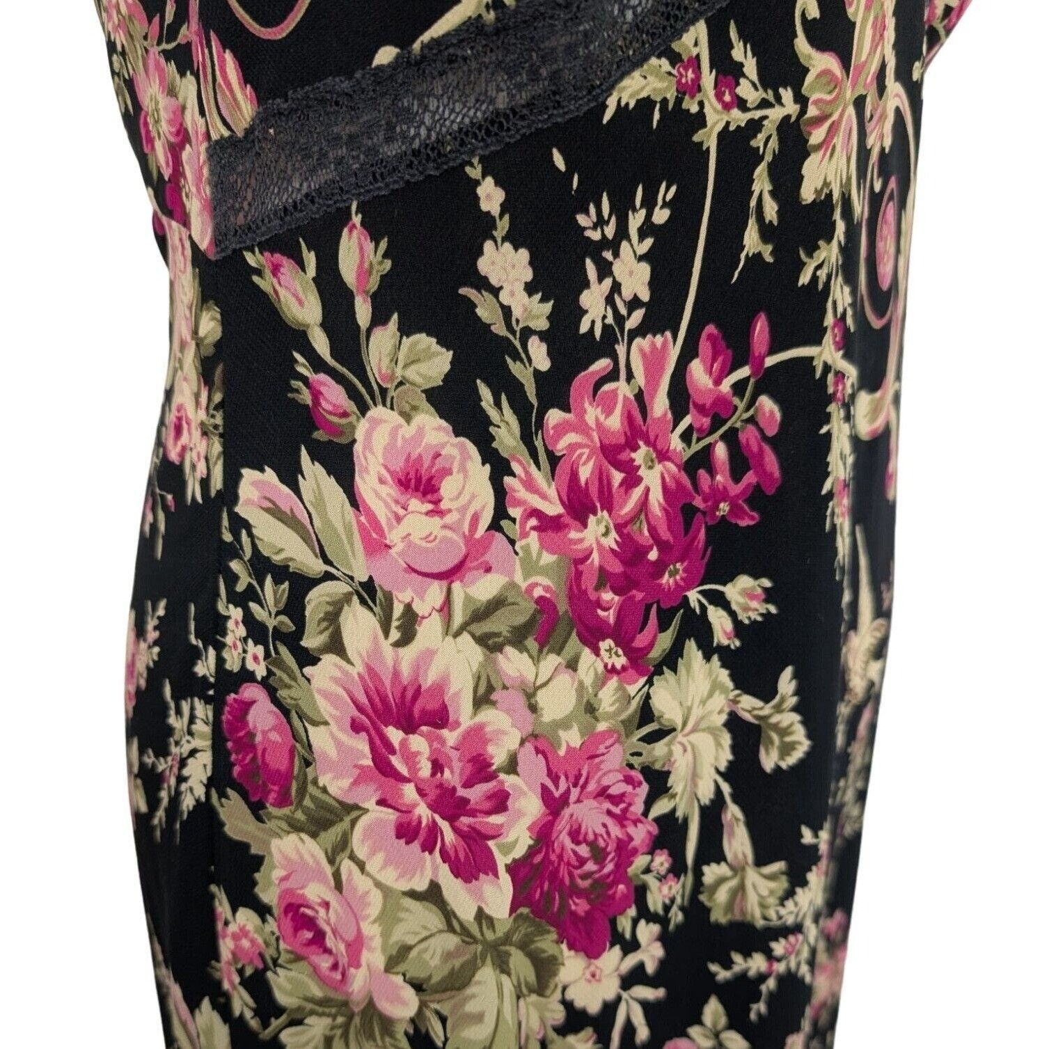 Oscar De La Renta Vintage Oscar De La Renta Nightgown Womens Small Black Flora Size S / US 4 / IT 40 - 5 Thumbnail