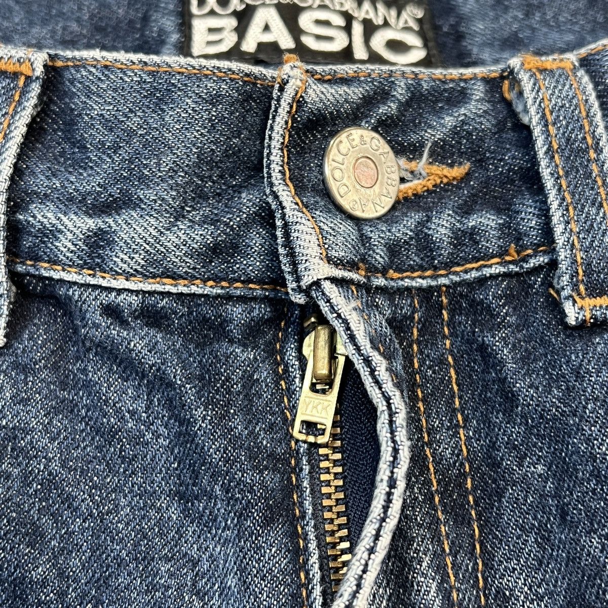 Dolce & Gabbana Vintage Dolce & Gabbana D&G BASIC Raw Denim Jeans italy Size US 34 / EU 50 - 7 Thumbnail