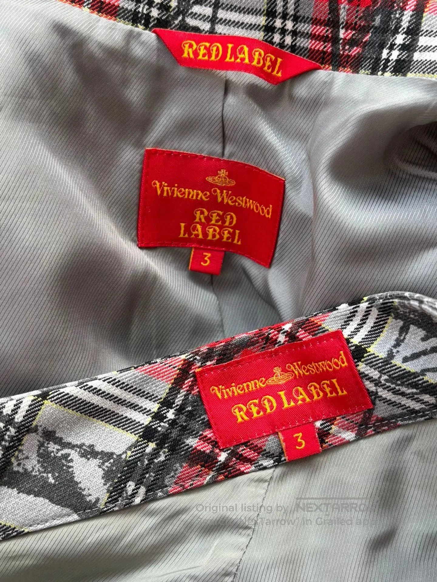 Vivienne Westwood Vivienne Westwood Vintage Red Gray Plaid Suit. Size L / US 10 / IT 46 - 6 Thumbnail