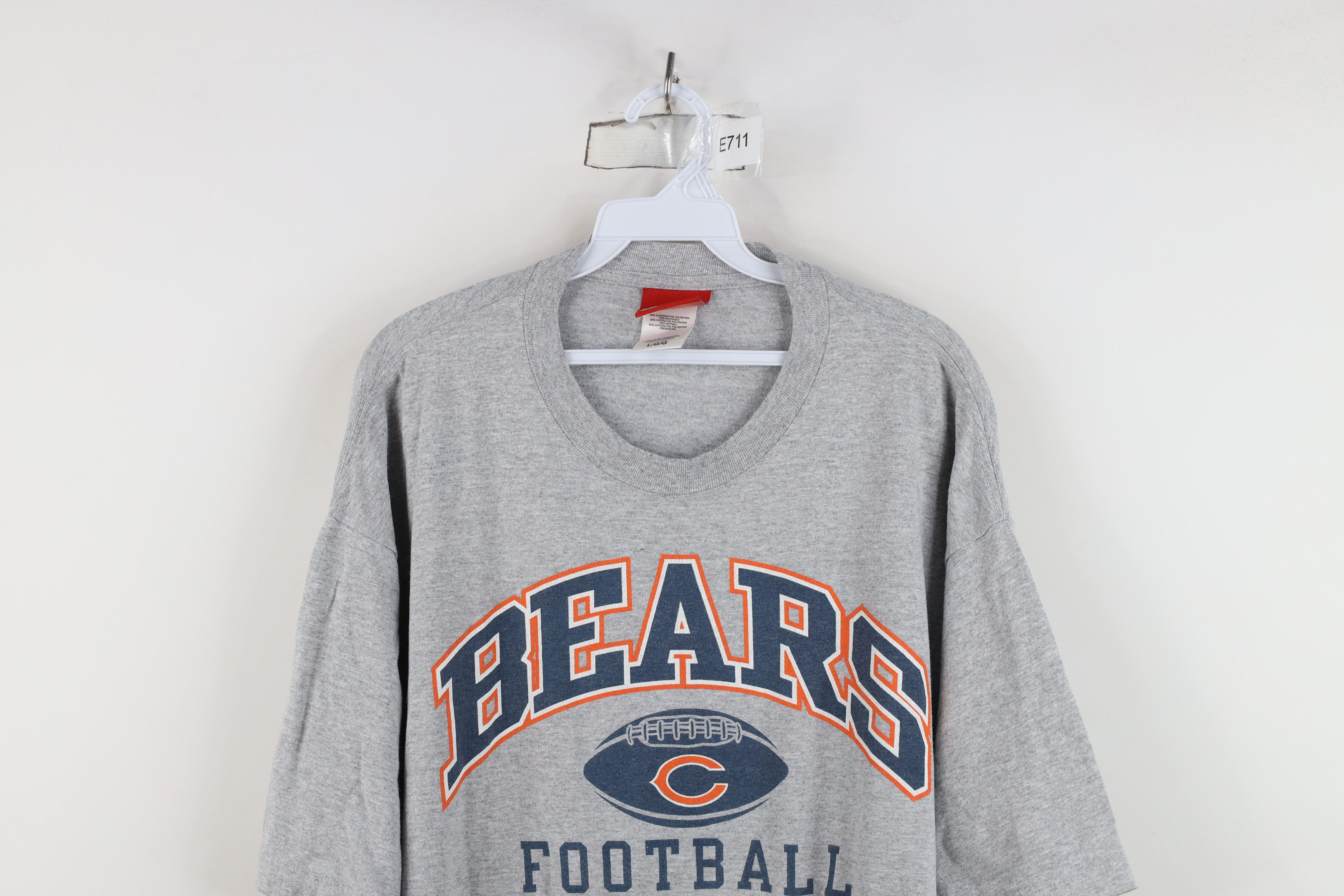 Reebok Vintage Reebok Spell Out Chicago Bears Football T-Shirt Gray Size US L / EU 52-54 / 3 - 2 Thumbnail