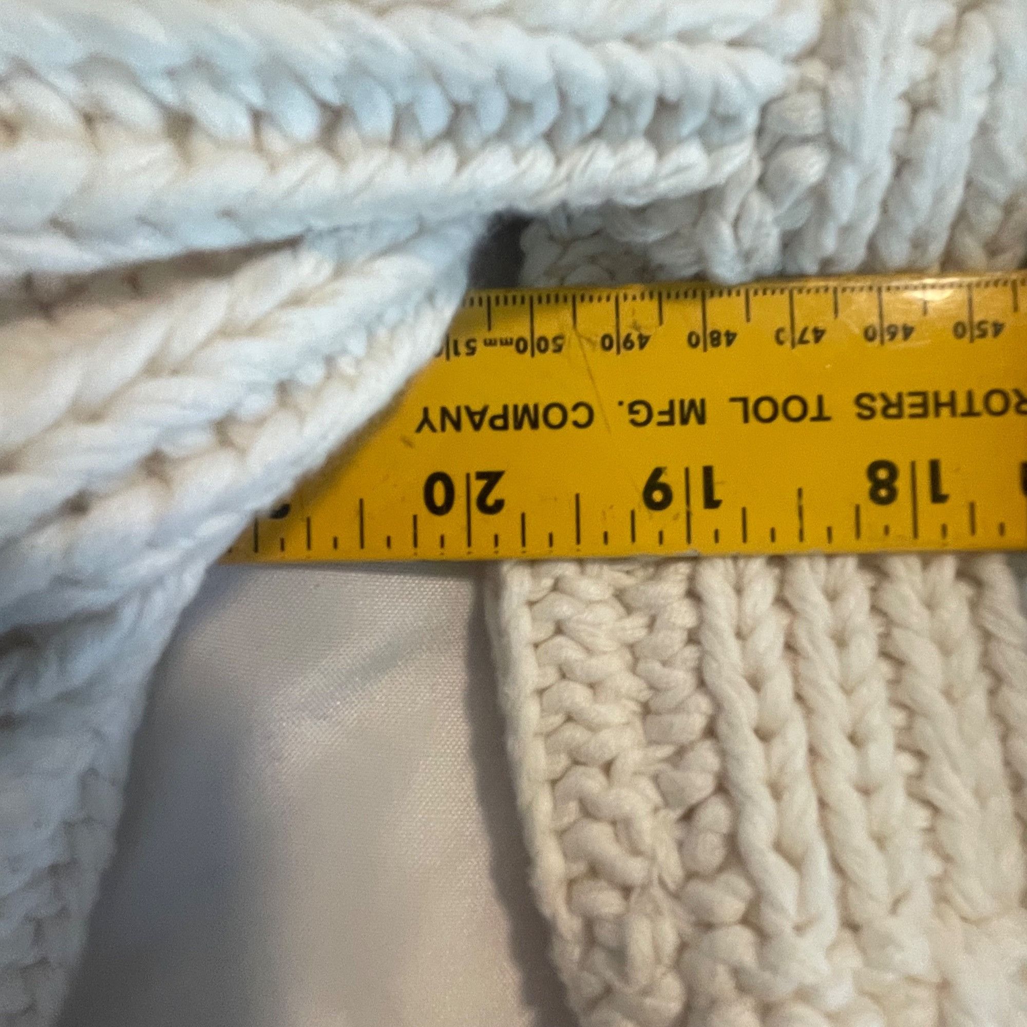 Liz Claiborne Liz Claiborne Womens Cream Thick Knit Cardigan Sweater Large Size L / US 10 / IT 46 - 11 Thumbnail