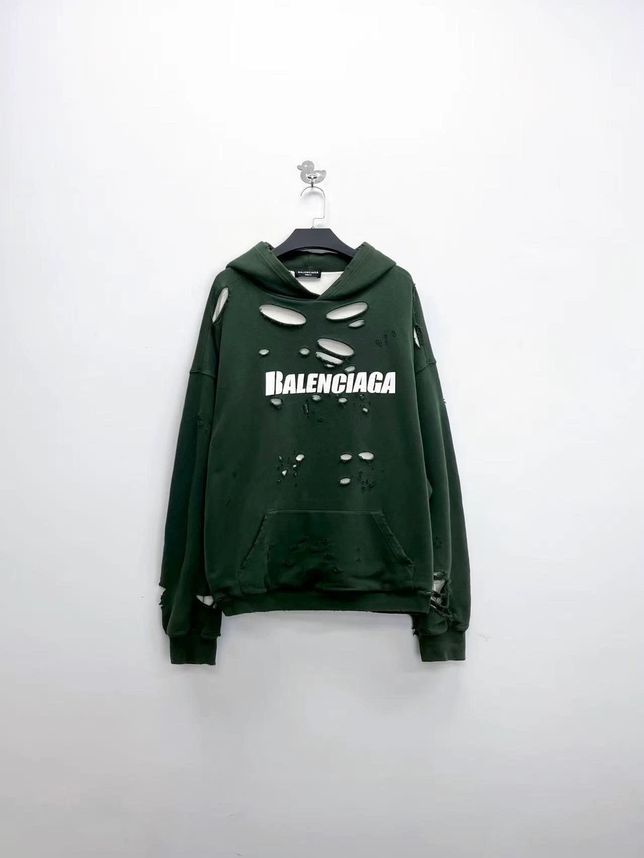 Balenciaga distressed balenciaga hoodie with logo Size US M / EU 48-50 / 2 - 1 Thumbnail