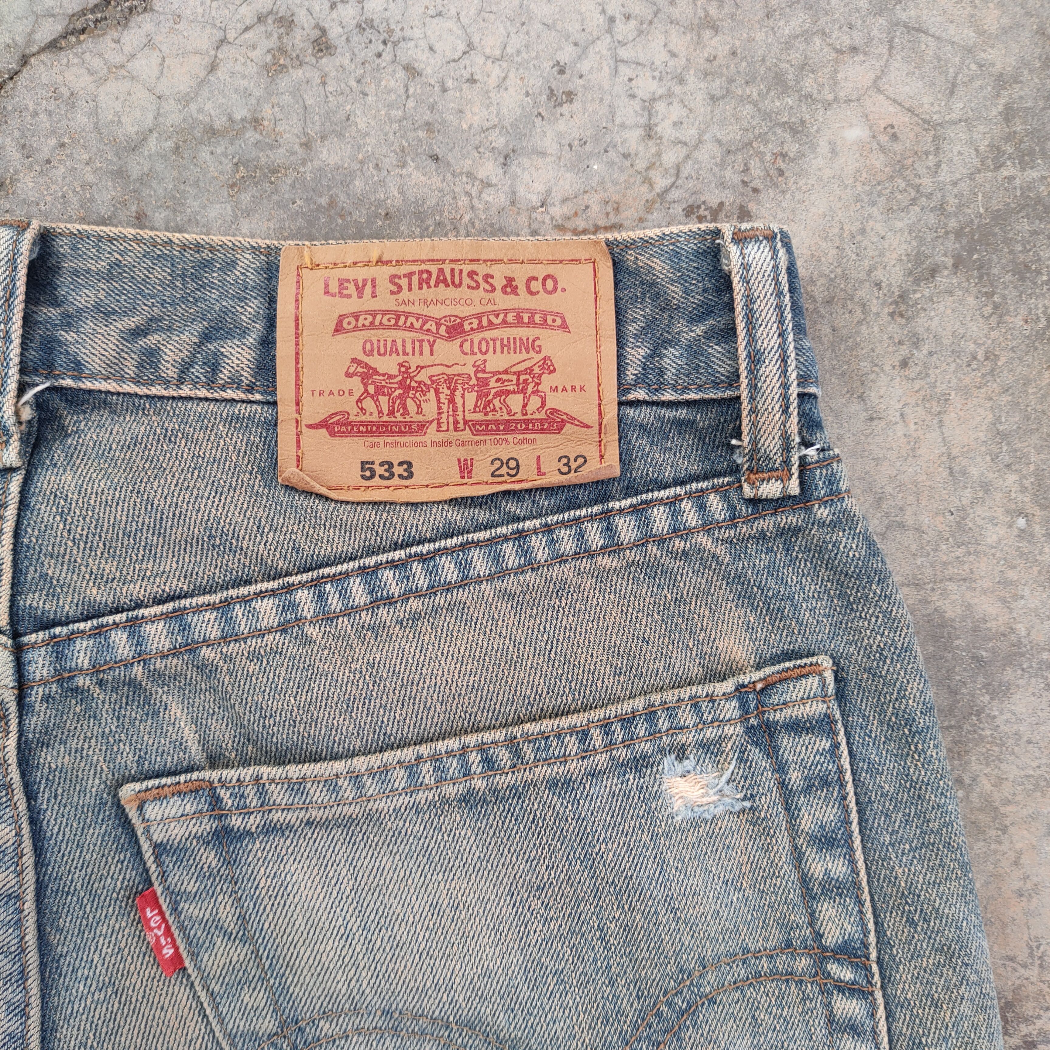 Levi's Vintage Clothing VINTAGE LEVI'S RUSTY FADED DISTRESSED DENIM JEAN PANTS Size US 29 - 11 Thumbnail