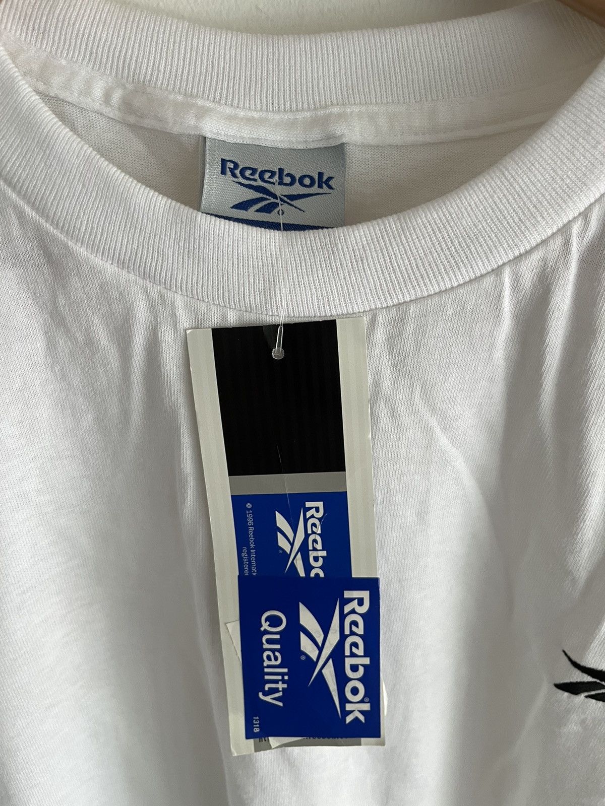 Reebok Reebok 1996 90s Deadstock NWT y2k white tee logo shirt tags Size US L / EU 52-54 / 3 - 2 Thumbnail