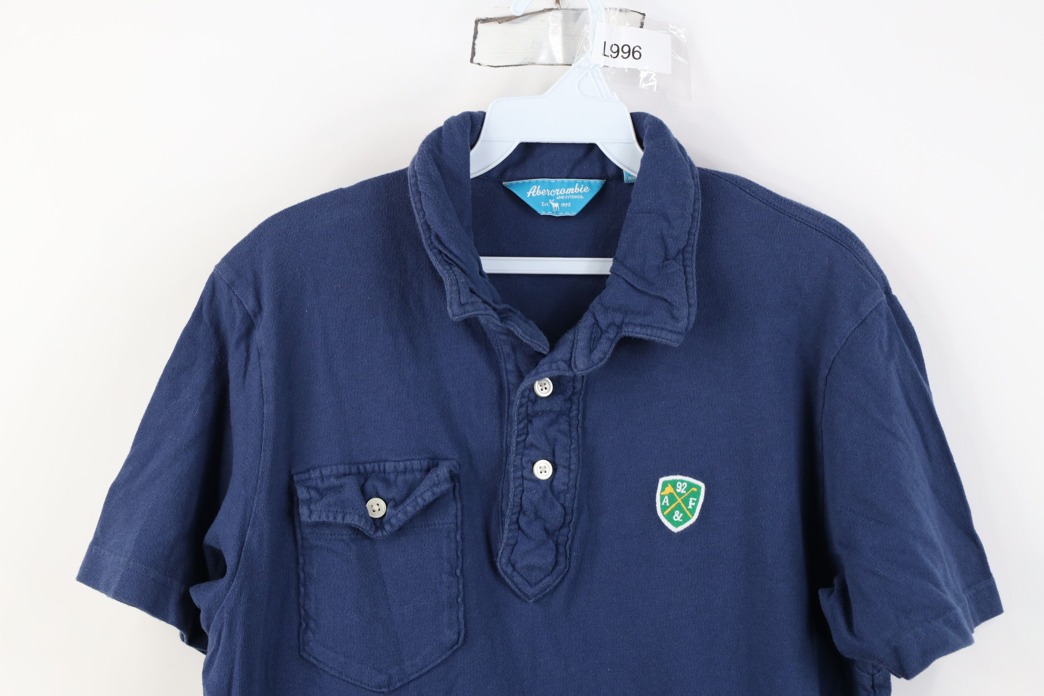 Abercrombie & Fitch Vintage 90s Y2K Abercrombie & Fitch Knit Polo Shirt Blue Size US XL / EU 56 / 4 - 2 Thumbnail