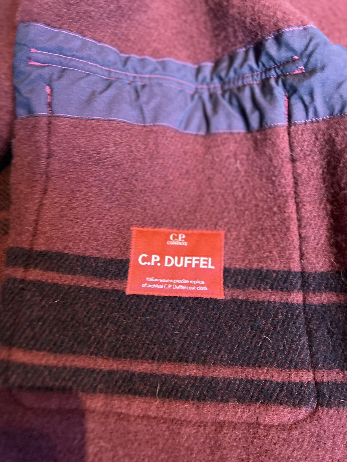 C.P. Company C.P. Company Wool Duffel Coat – Burgundy – Size L – New Size US M / EU 48-50 / 2 - 8 Thumbnail