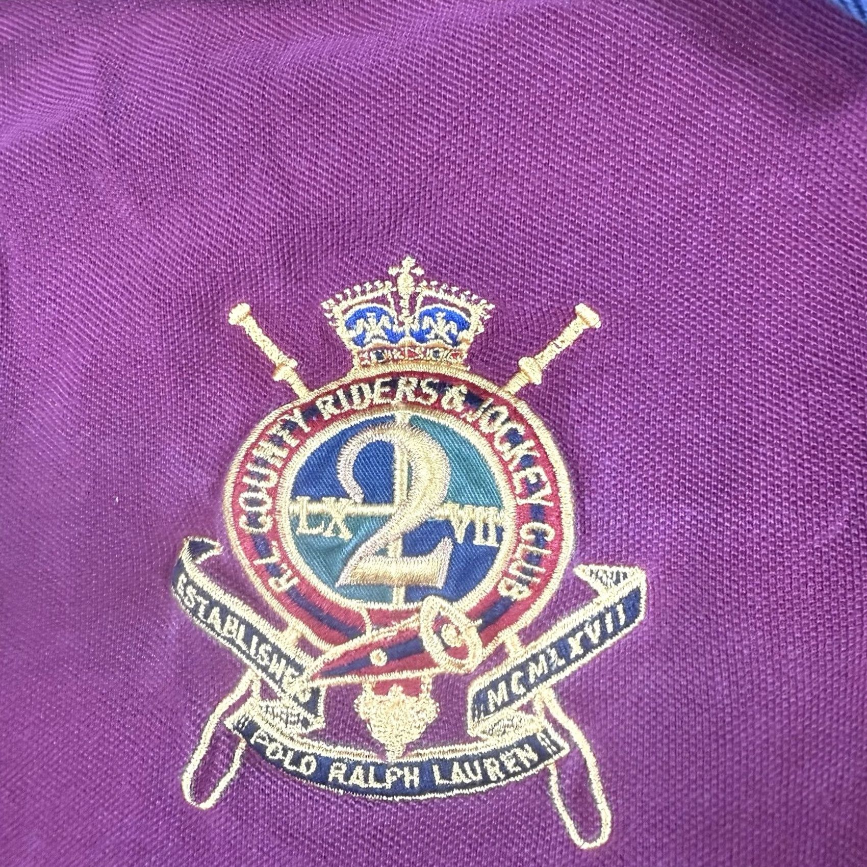 Ralph Lauren VINTAGE Polo Ralph Lauren Shirt Rugby Mens XXL Country Riders Jockey Crest #2 Red 2XL Mens Polo Rugby Country Crest Shirt Size US XXL / EU 58 / 5 - 4 Thumbnail