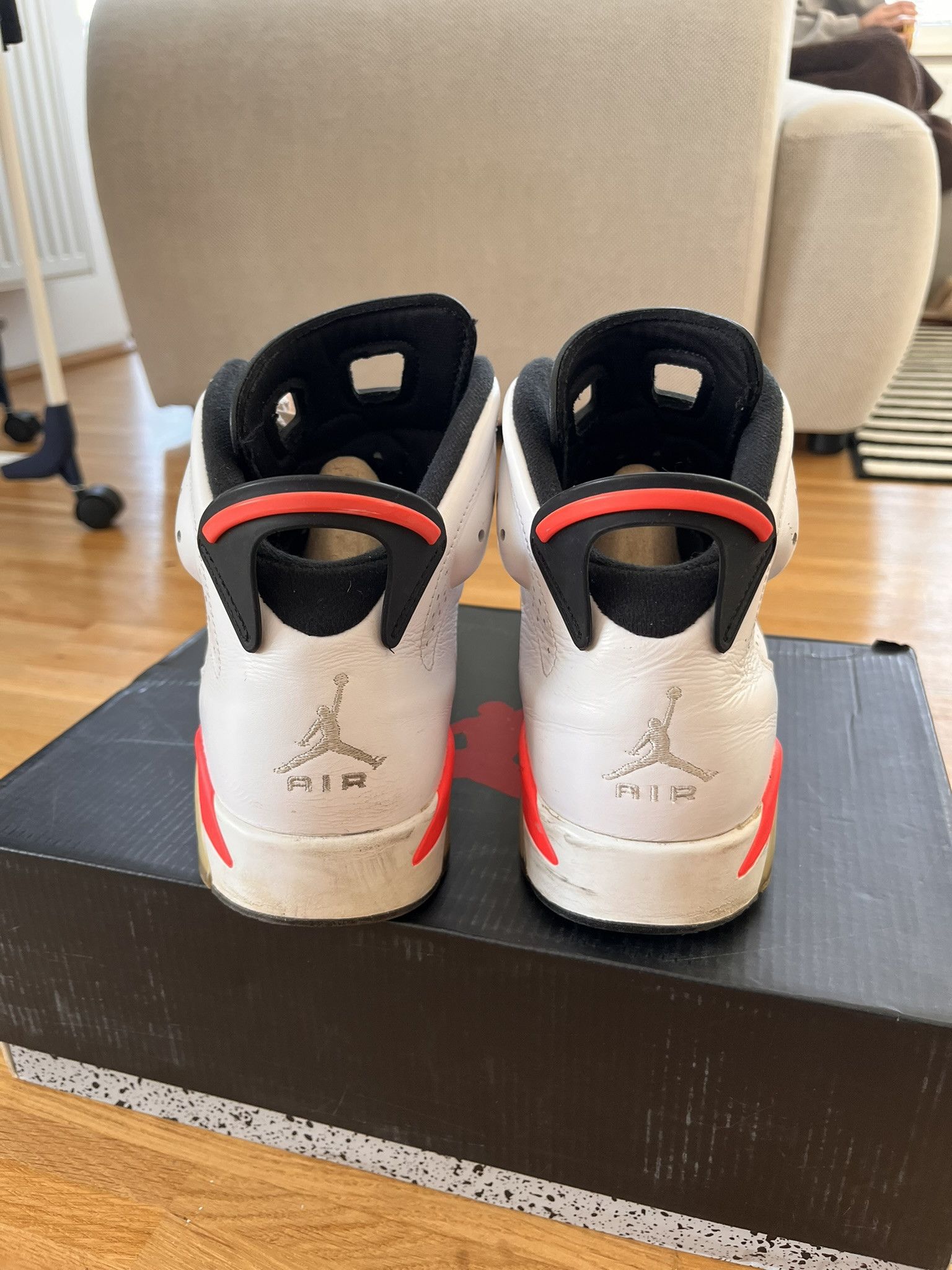 Nike Air Jordan Retro 6 Infrared Revers Size US 8.5 / EU 41-42 - 4 Thumbnail