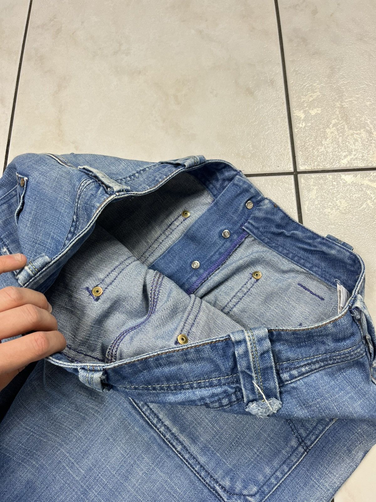 Diesel × Vintage Vintage Diesel moorix y2k distressed denim jeans baggy pants Size US 32 / EU 48 - 20 Thumbnail