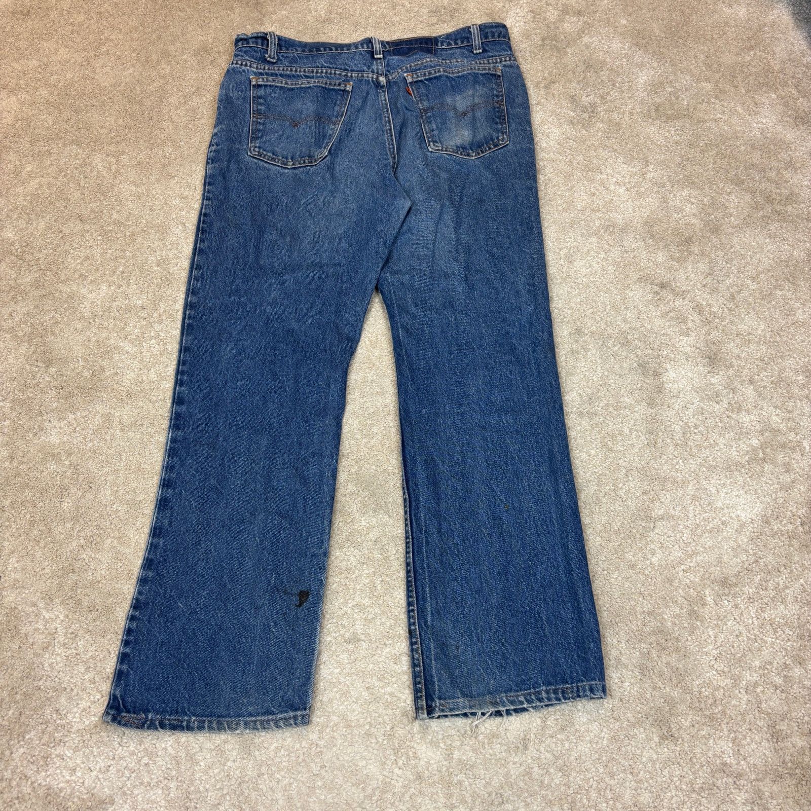 Levi's × Vintage VTG 80s Levi's 517 Orange Tab Boot Cut Jeans 38x32 (36x30) Size US 38 / EU 54 - 3 Thumbnail