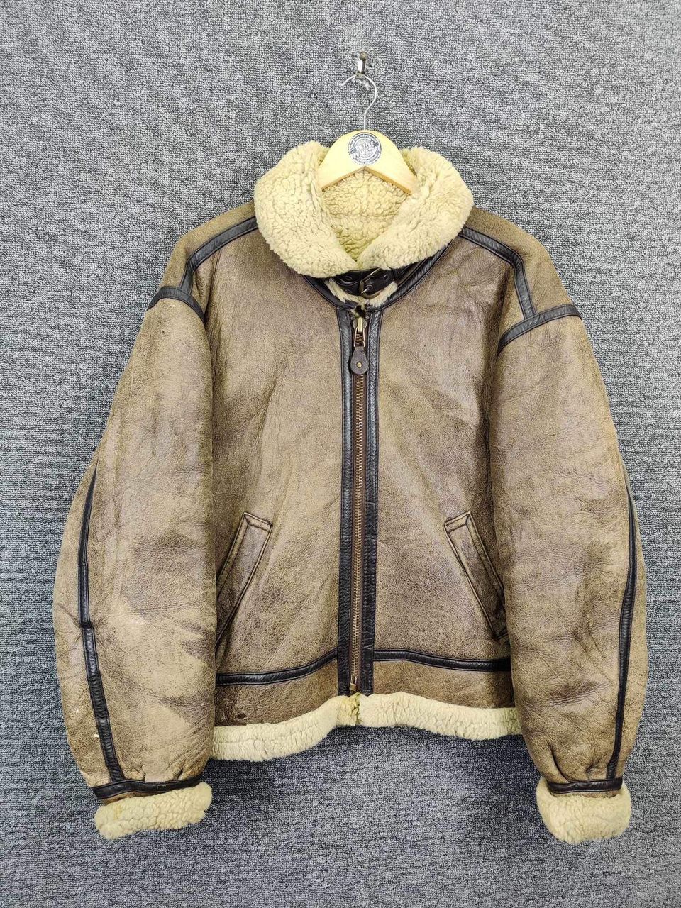 Vintage 90s Air Force Type B-3 Sheepskin Military Jacket