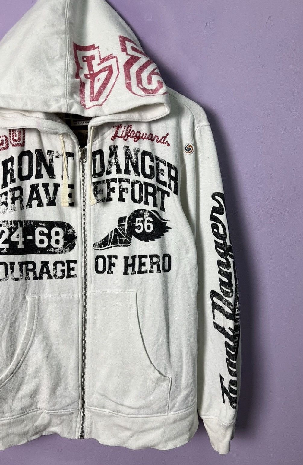 Japanese Brand 🔥Lifeguard Front Danger Zipper Hoodies Size US M / EU 48-50 / 2 - 5 Thumbnail