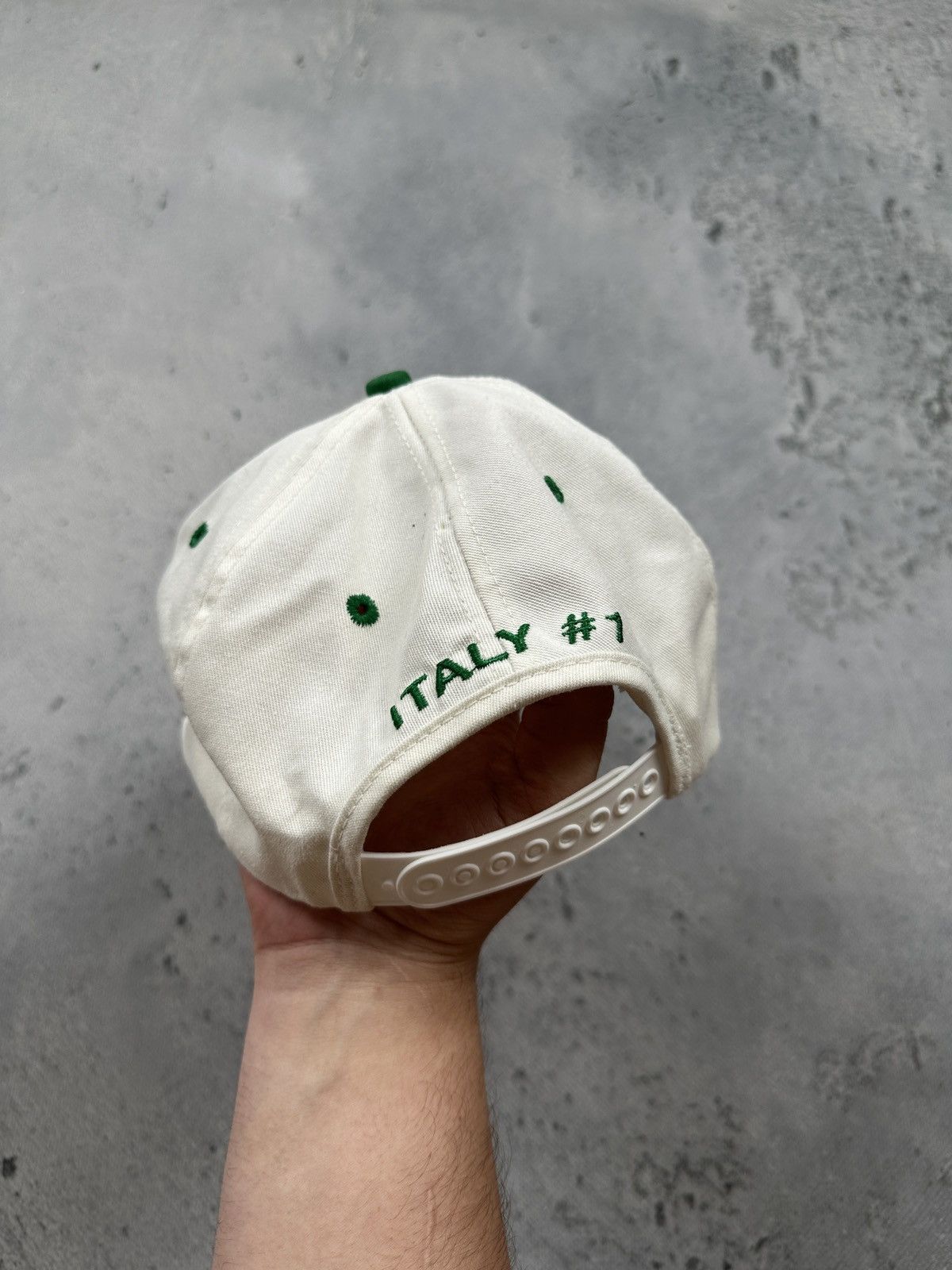 Vintage Vintage 1994 World Cup USA Italy #1 Snapback Hat Green White Size ONE SIZE - 6 Thumbnail