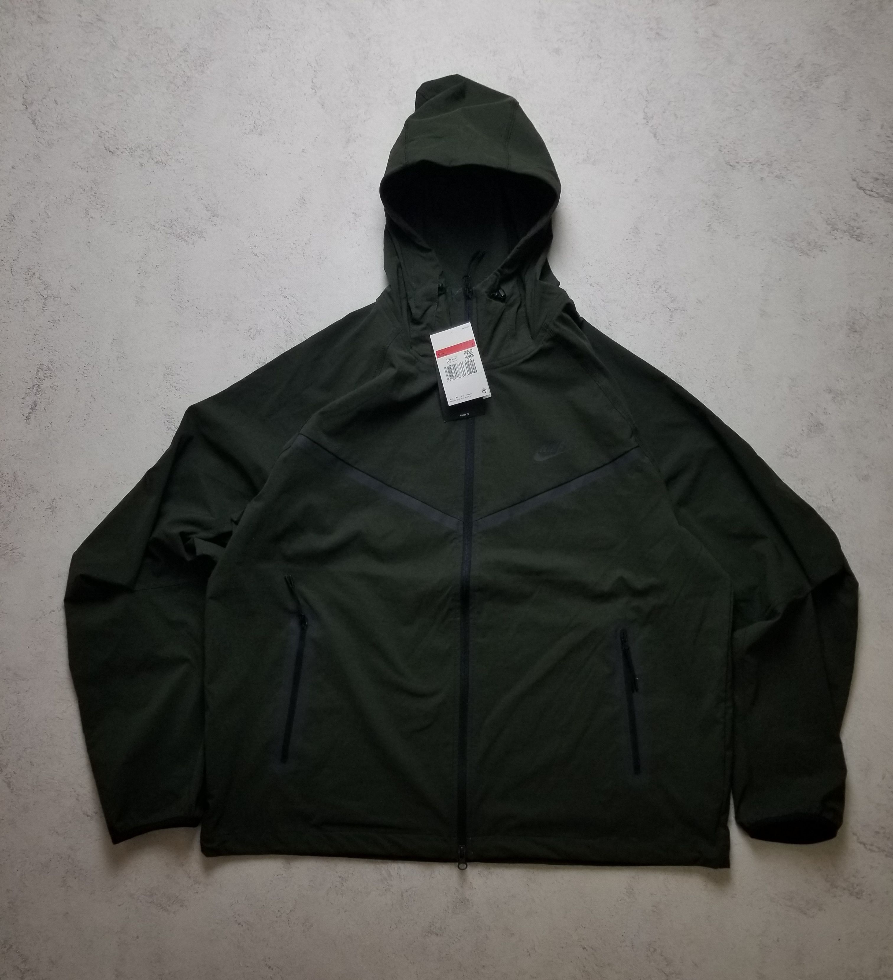 Nike Tech Woven Windrunner Tracksuit Jacket and Pants Olive Size US L / EU 52-54 / 3 - 2 Thumbnail