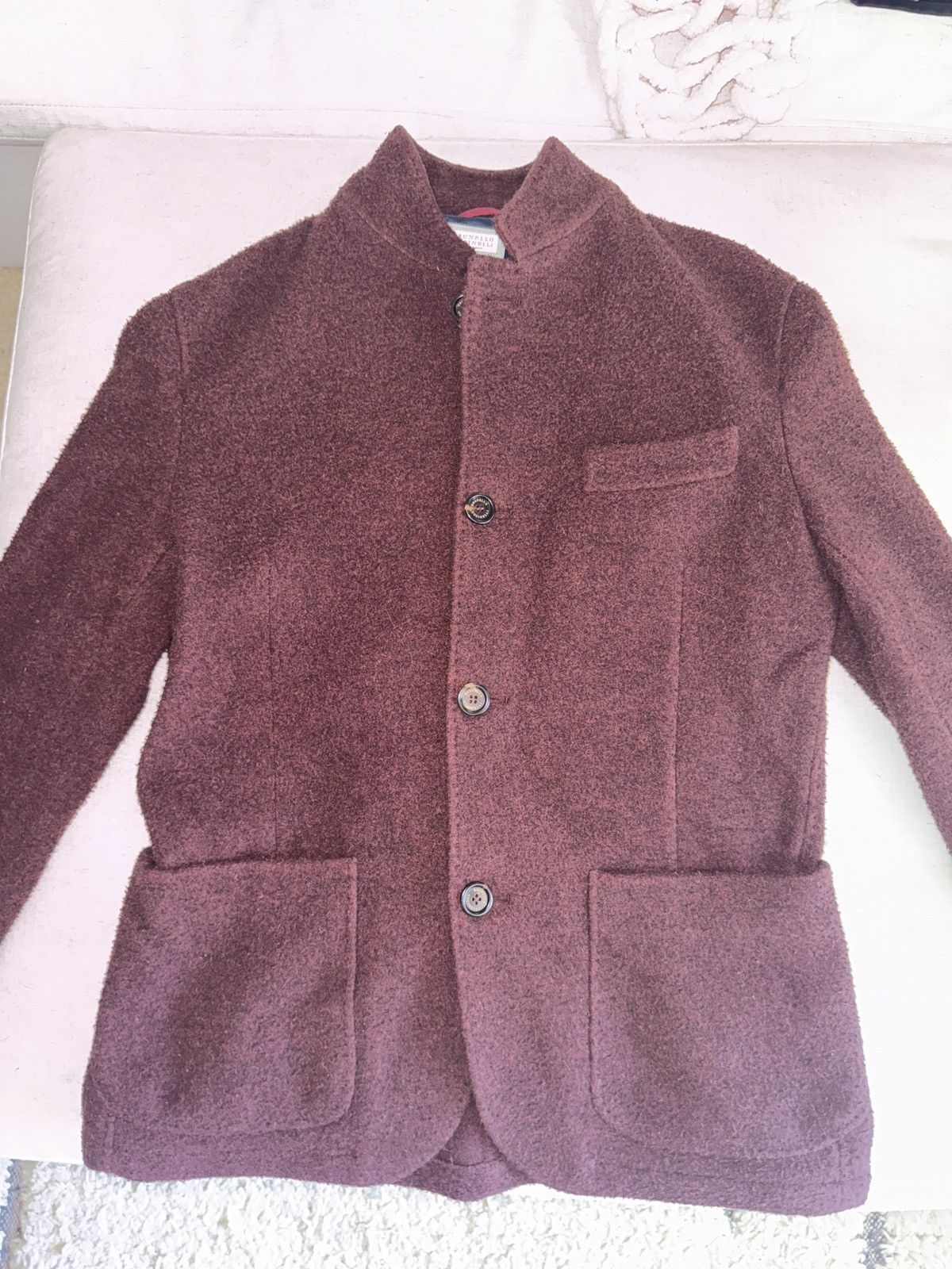 Brunello Cucinelli Brunello cucinelli burgundy wool jacket Size US S / EU 44-46 / 1 - 12 Thumbnail