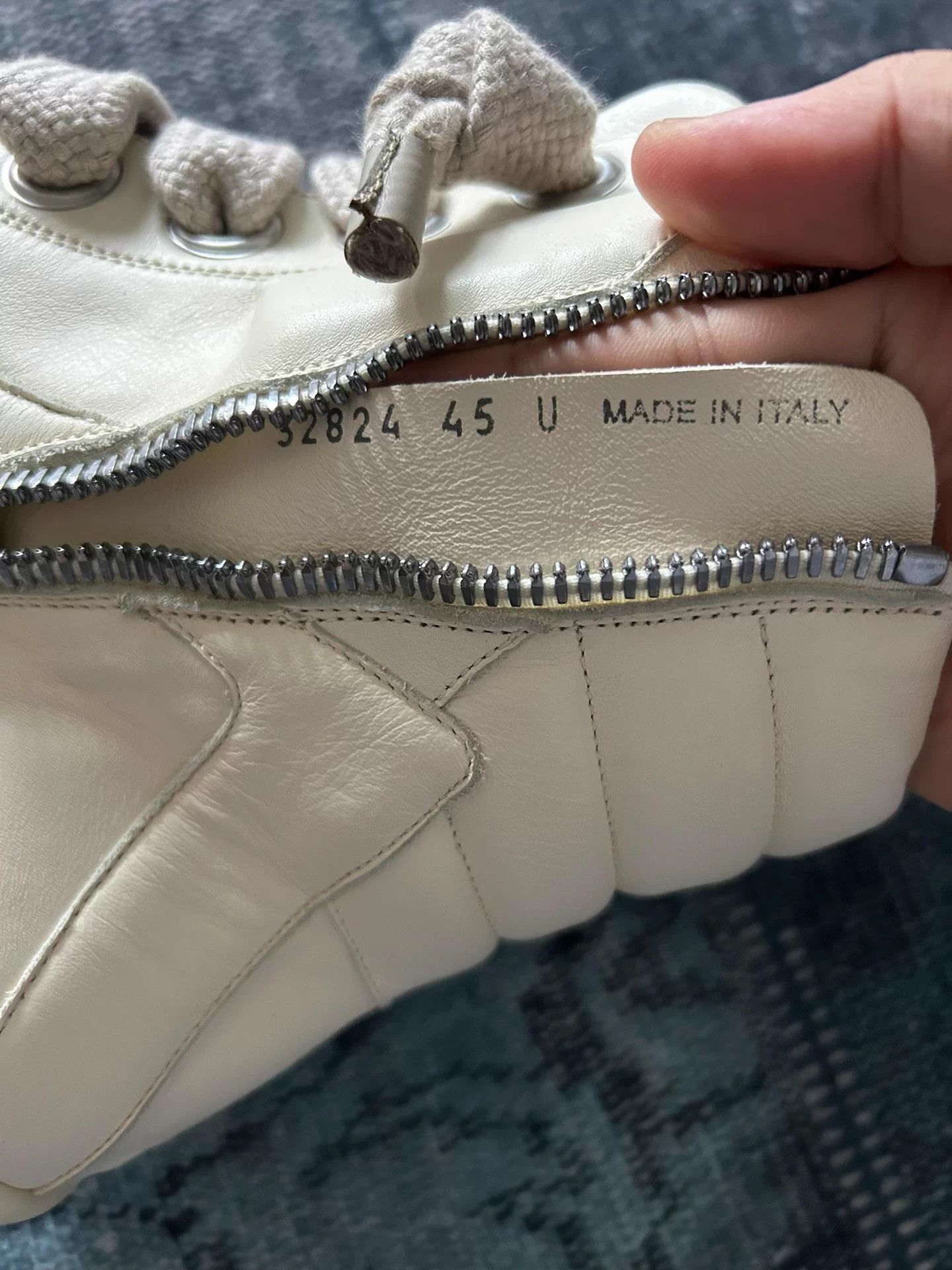 Rick Owens Rick Owens White Thick Laces Inverted Triangle 45 Size US 11 / EU 44 - 6 Thumbnail