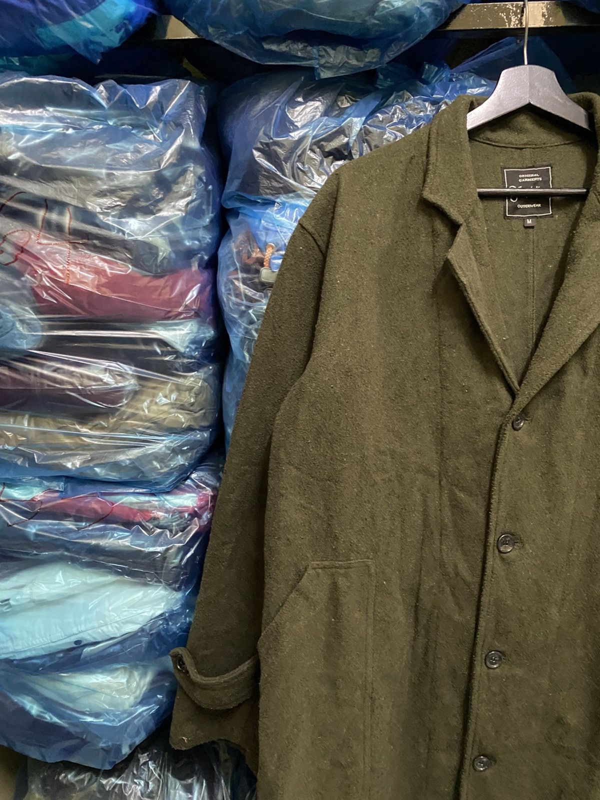 Japanese Brand Vintage Temptation Olive Wool-Blend Overcoat Workwear Style Size US M / EU 48-50 / 2 - 7 Thumbnail