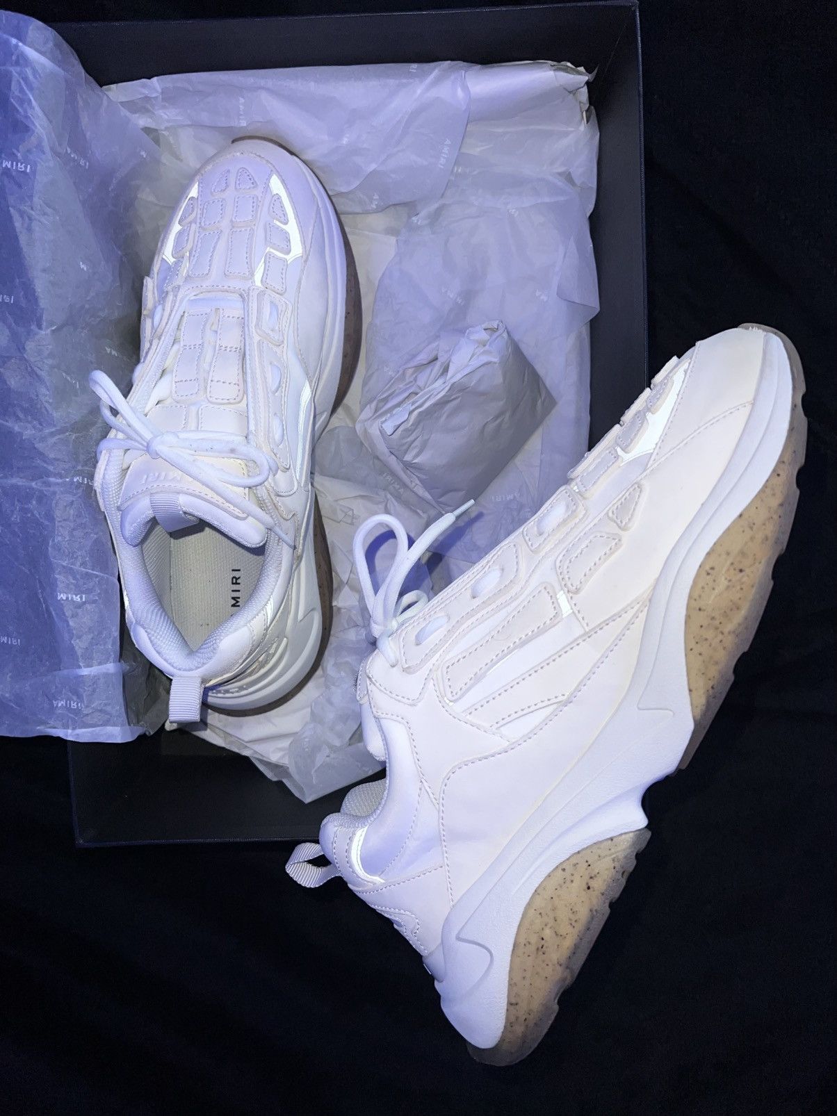 Amiri Amiri bone runner “Alabaster” Size US 12 / EU 45 - 2 Thumbnail