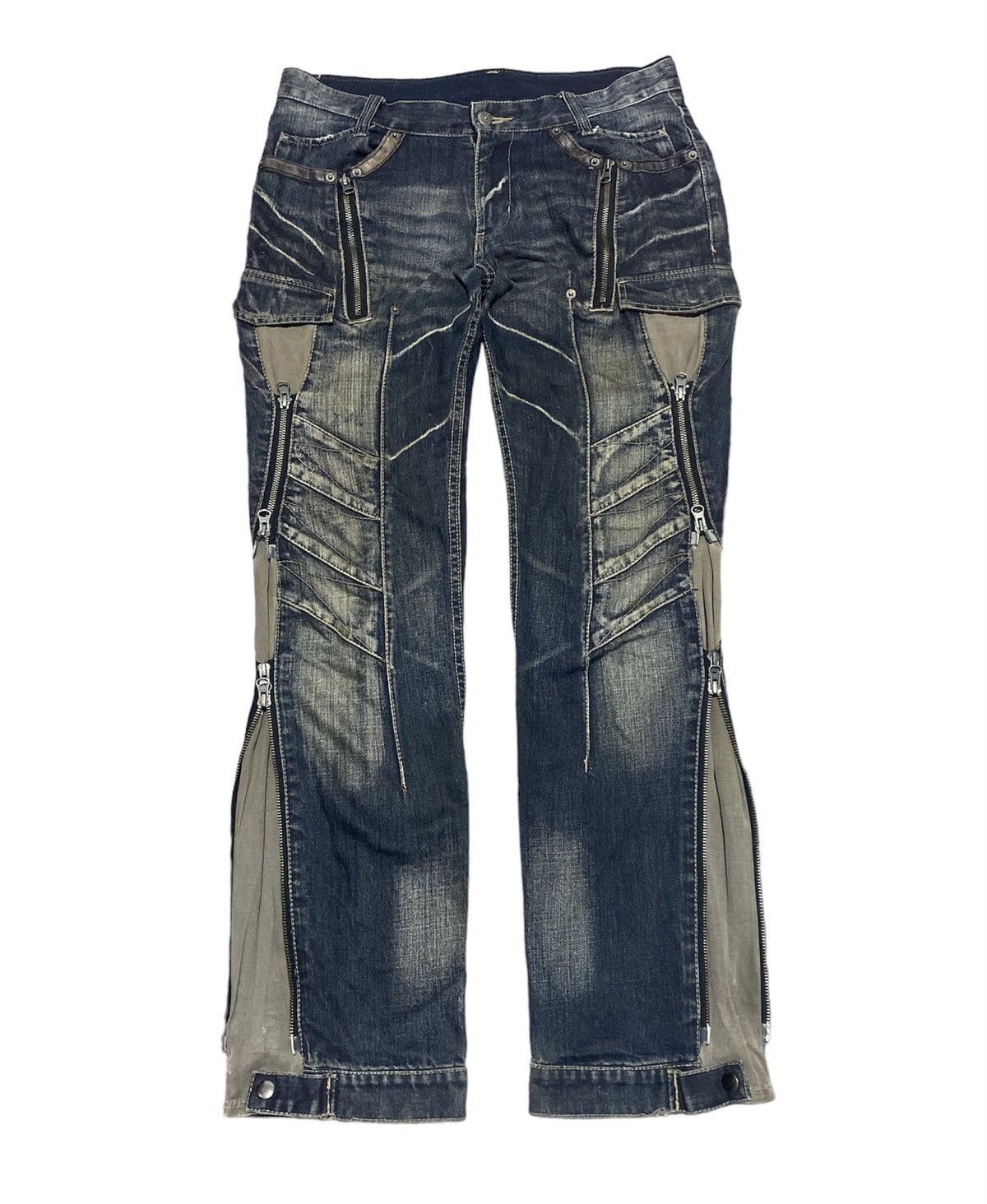 Vintage 2000s PPFM Layered Denim Jeans Size W32