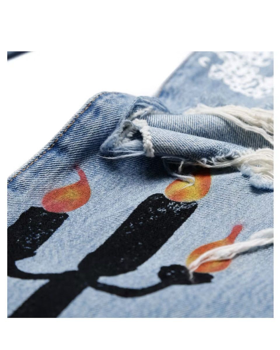 DENIM TEARS × Virgil Abloh "Message in a Tear" Levi's Jeans DENIM TEARS × VIRGIL ABLOH Size US 33 - 3 Thumbnail