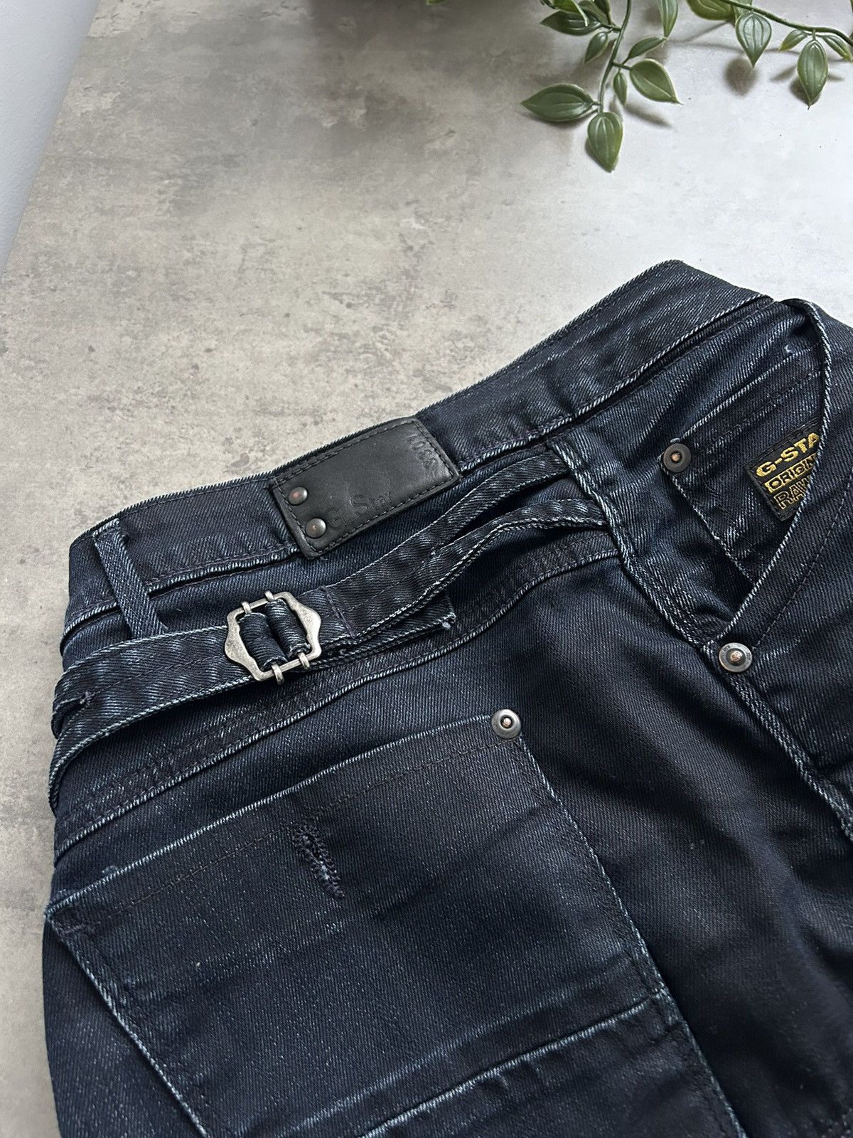 G-Star Vintage Cargo GStar waxed skirt denim Size 29" - 10 Thumbnail