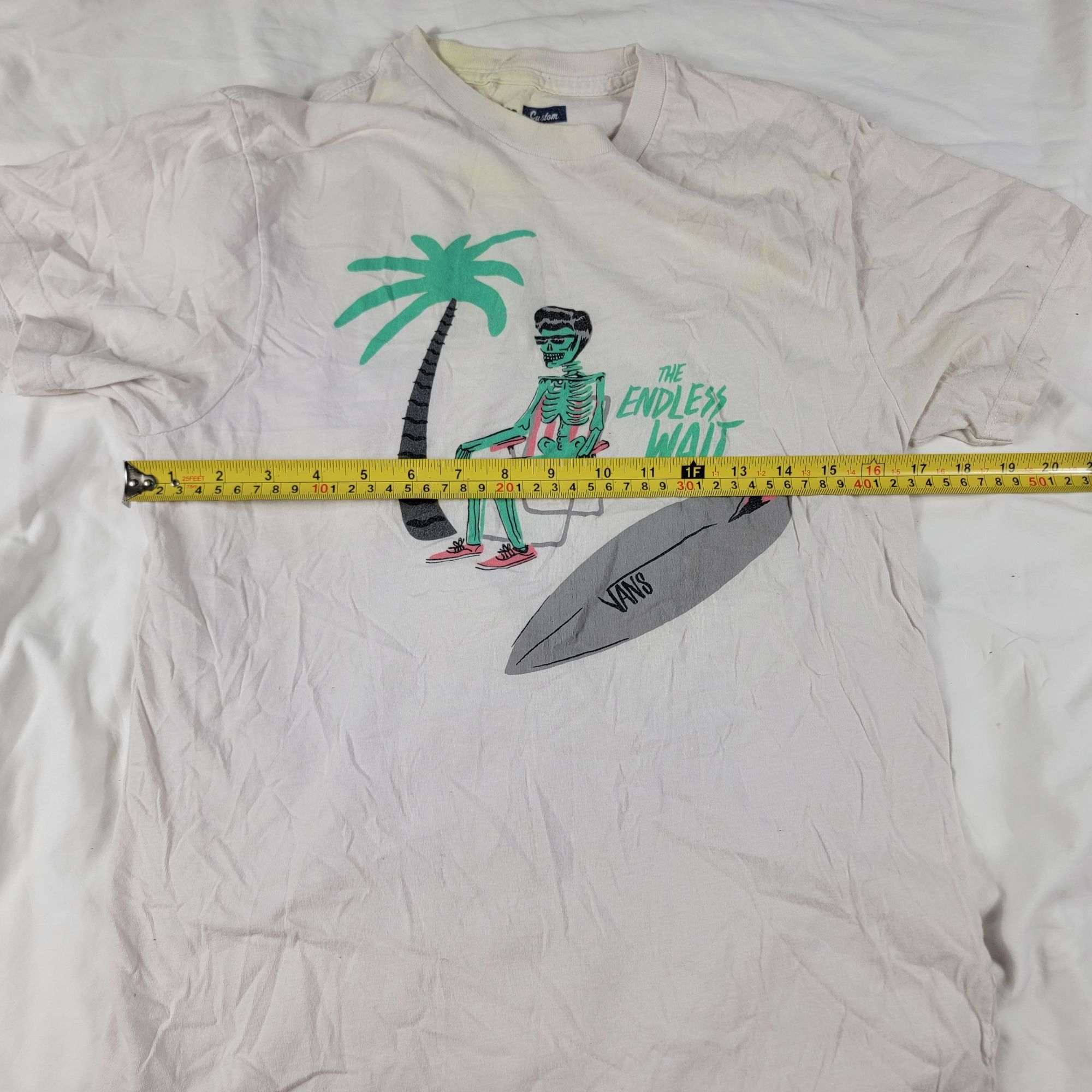 Vans Vans The Endless Wait Graphic Tee Adults Small White Short S Size US S / EU 44-46 / 1 - 7 Thumbnail