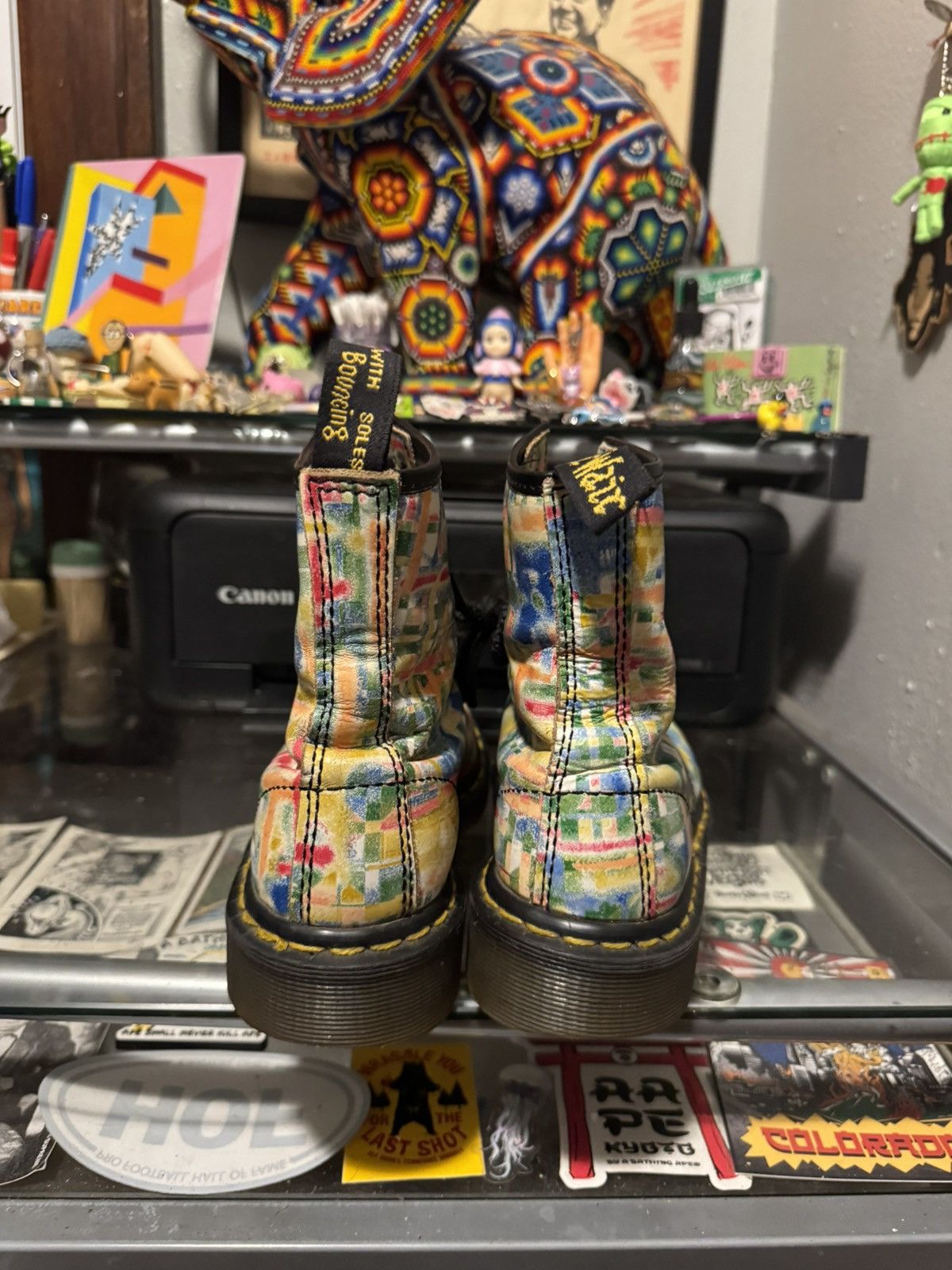 Dr. Martens Vintage Dr Martens BRUSH STROKES BOOTS MADE IN ENGLAND Size US 9 / IT 39 - 2 Thumbnail