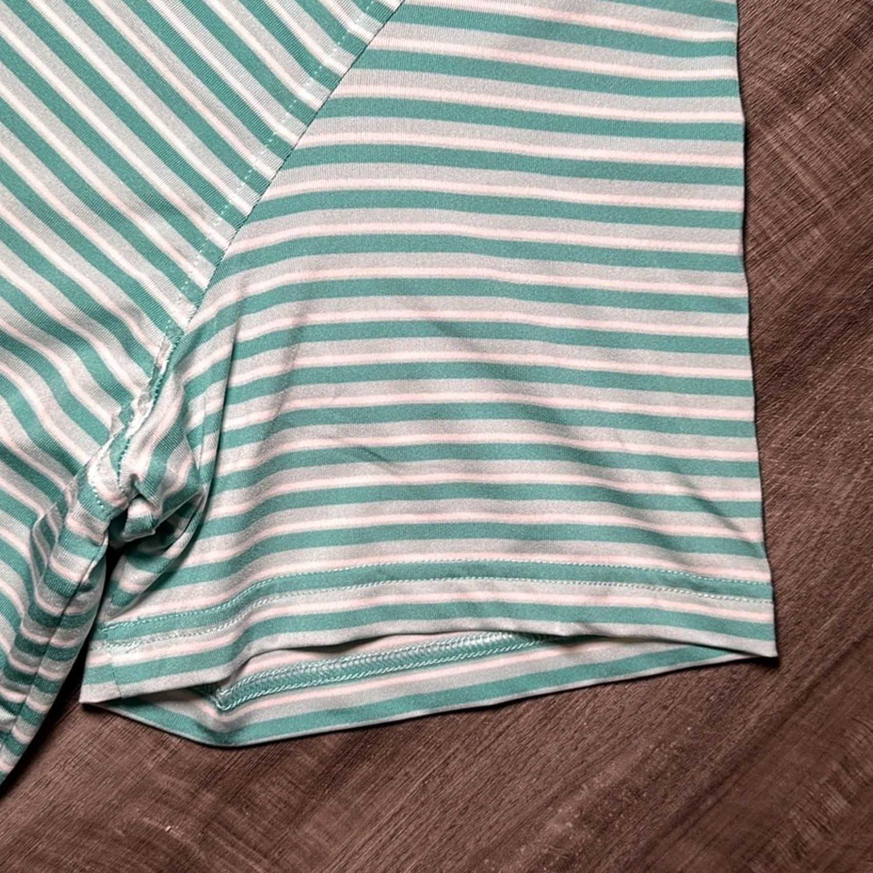 Southern Tide Southern Tide Polo Gulf Stripe Performance - 2XL Men Green Stripe Polo Shirt Size US XXL / EU 58 / 5 - 4 Thumbnail