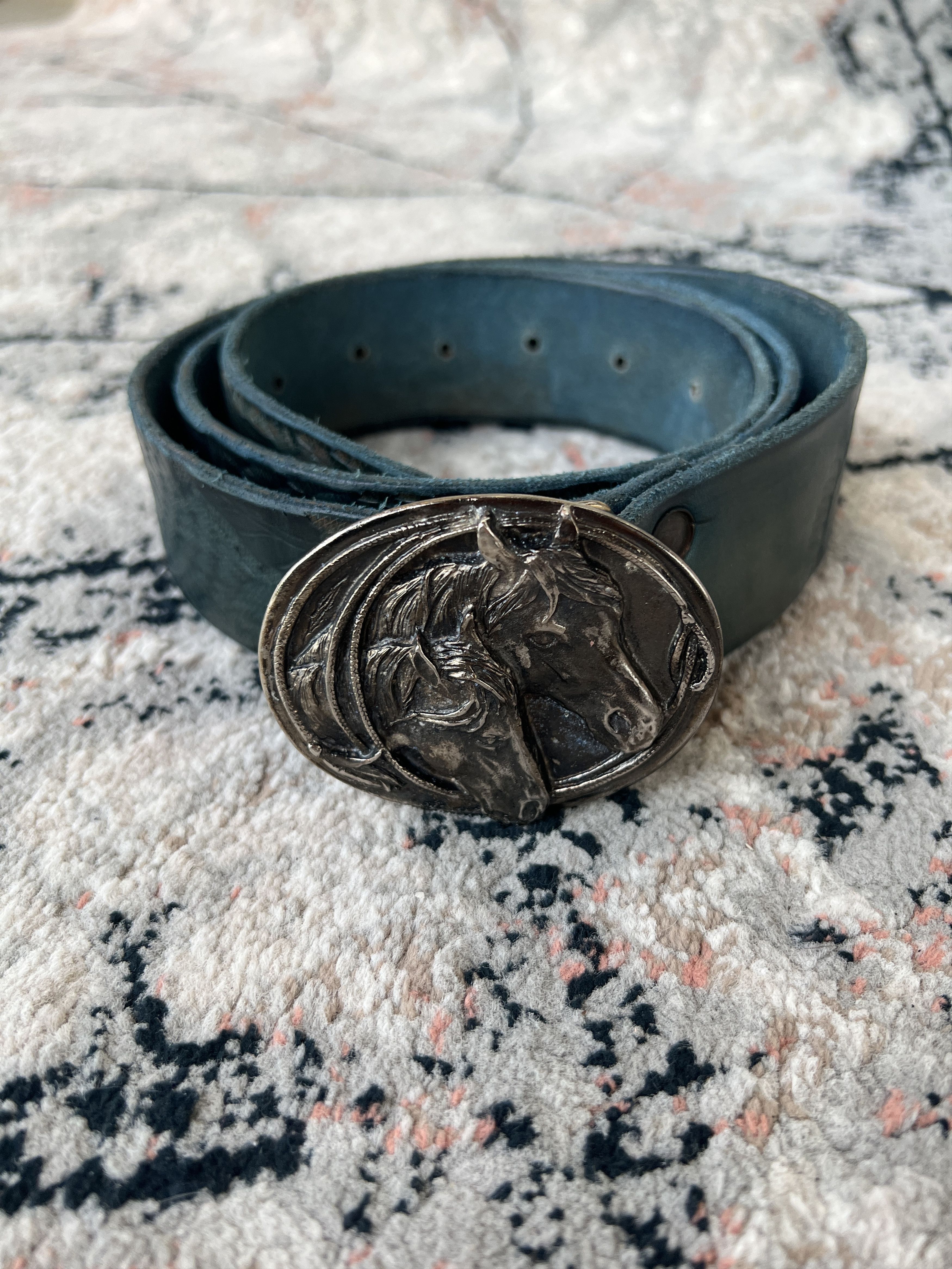 Vintage Horses Vintage Leather Belt Size ONE SIZE - 1 Thumbnail