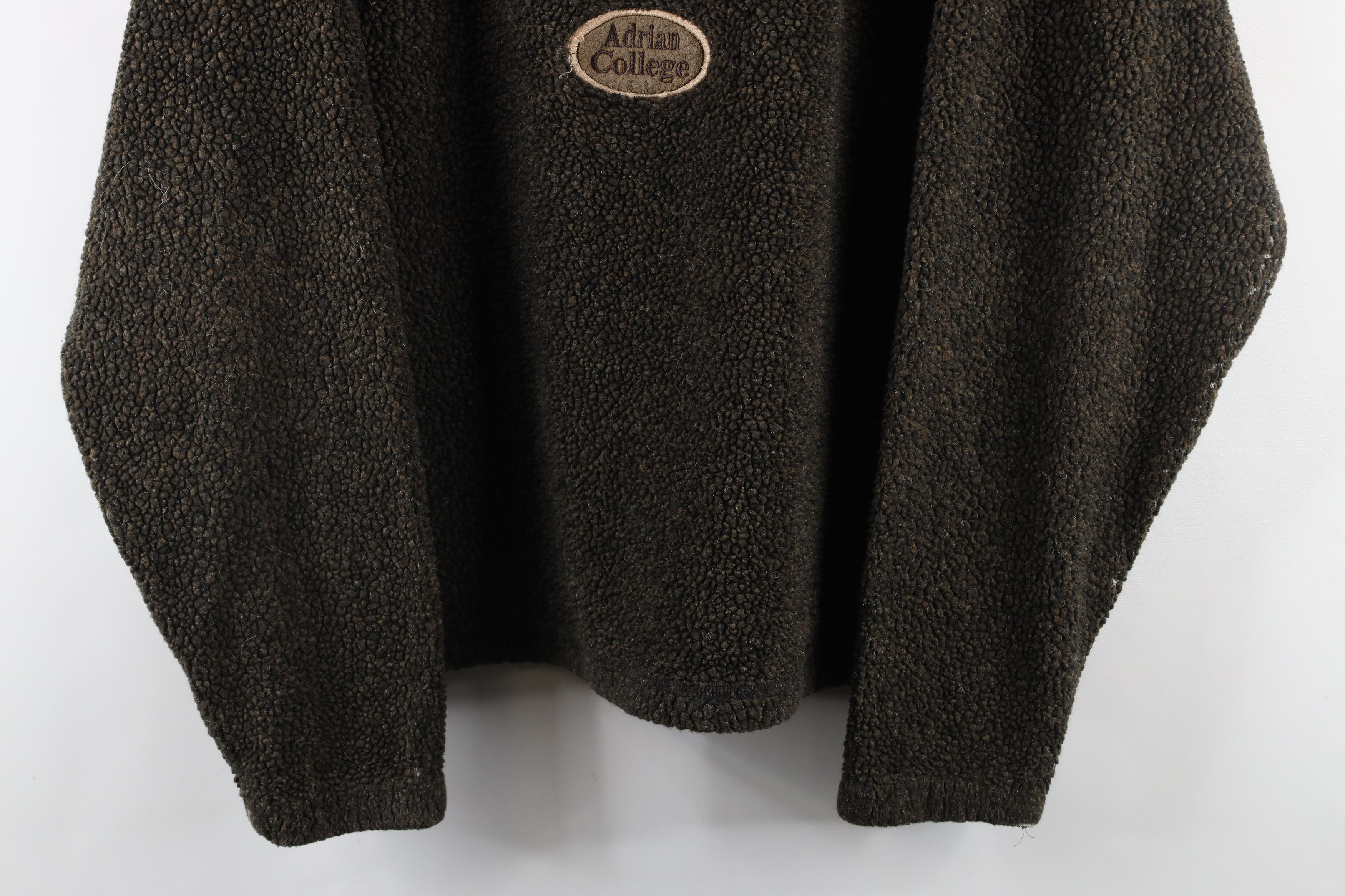 Vintage Vintage 90s Fleece Adrian College Half Zip Sweater USA Size US XL / EU 56 / 4 - 3 Thumbnail