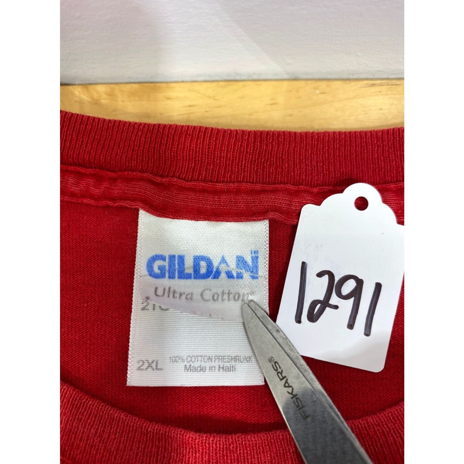 Gildan Gildan T-Shirt Mens Red 2XL Crew Neck Short Sleeve Patriotic USA Free! Size US XXL / EU 58 / 5 - 3 Thumbnail