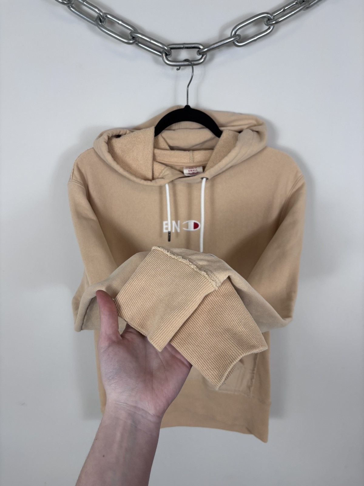 Champion Champion x END Reverse Weave Warm Up Ivory Peach Hoodie Size US S / EU 44-46 / 1 - 8 Thumbnail