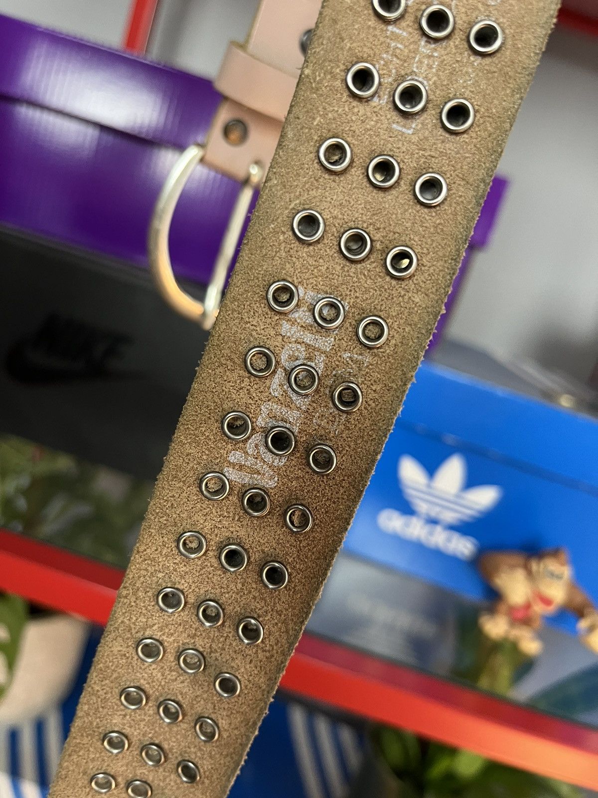 Vintage Vintage y2k Studded leather belt bb Simon style Size ONE SIZE - 6 Thumbnail