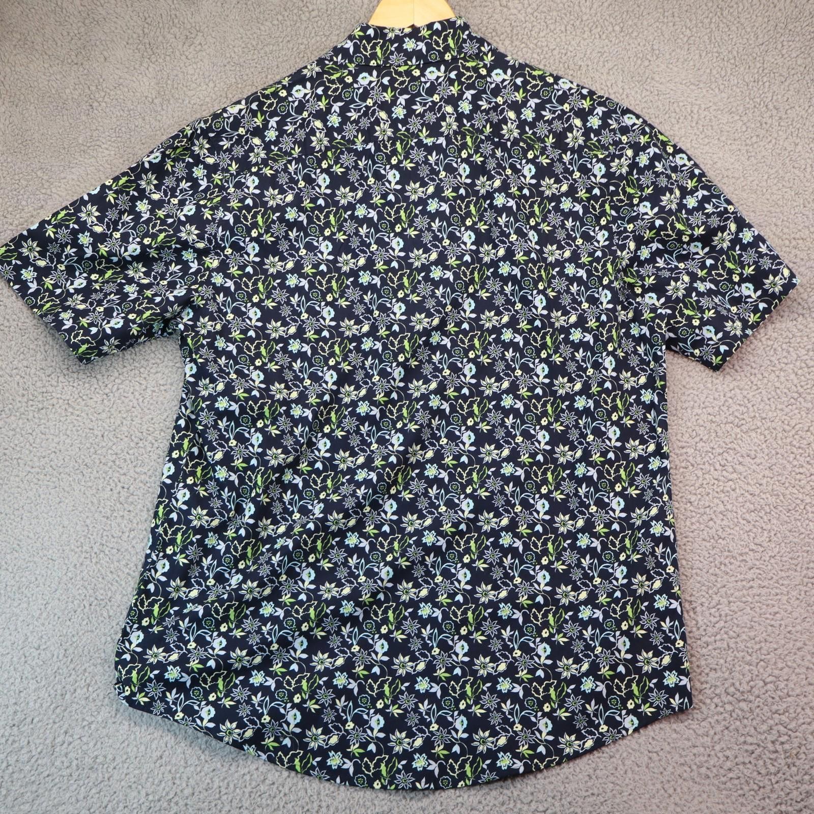 Structure Structure Button Shirt Men Large Blue Floral Pattern Vtg NWT Size US L / EU 52-54 / 3 - 8 Thumbnail