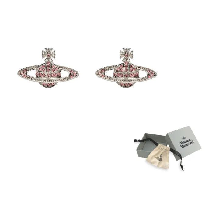 Vivienne Westwood Vivienne Westwood Mini Bas Relief Crystal Earrings 0079 Size ONE SIZE - 1 Preview