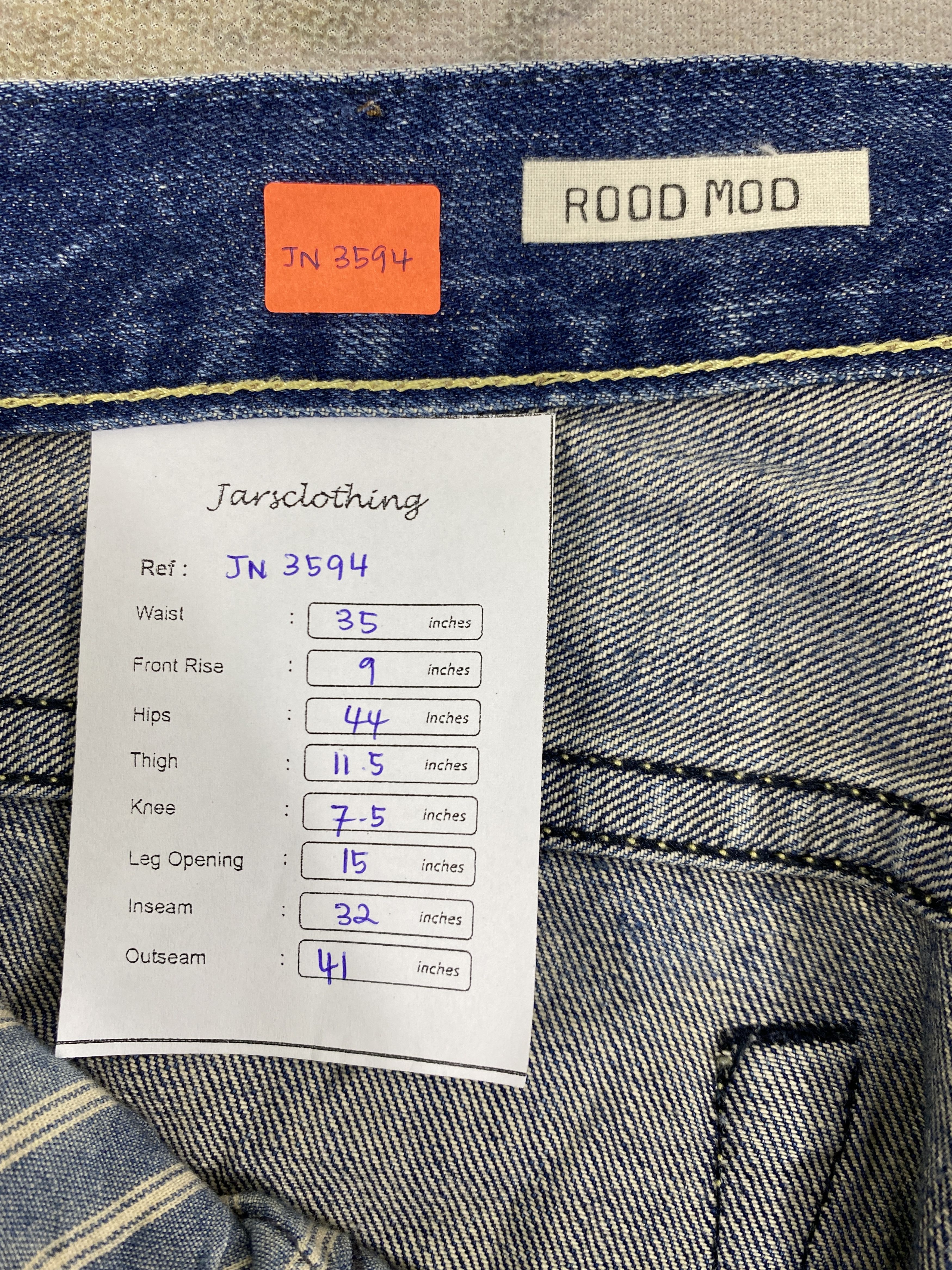 Le Grande Bleu (L.G.B.) Faded Blue Vintage Replay Jeans 35x32 Denim- JN3594 Size US 35 - 9 Thumbnail
