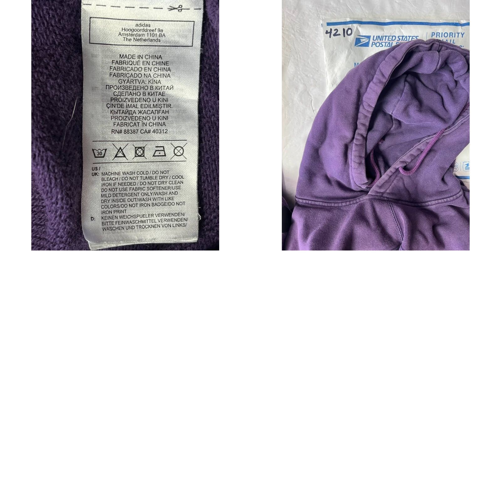 Adidas VINTAGE Adidas Pullover Hoodie Large Men Purple Size US L / EU 52-54 / 3 - 8 Thumbnail