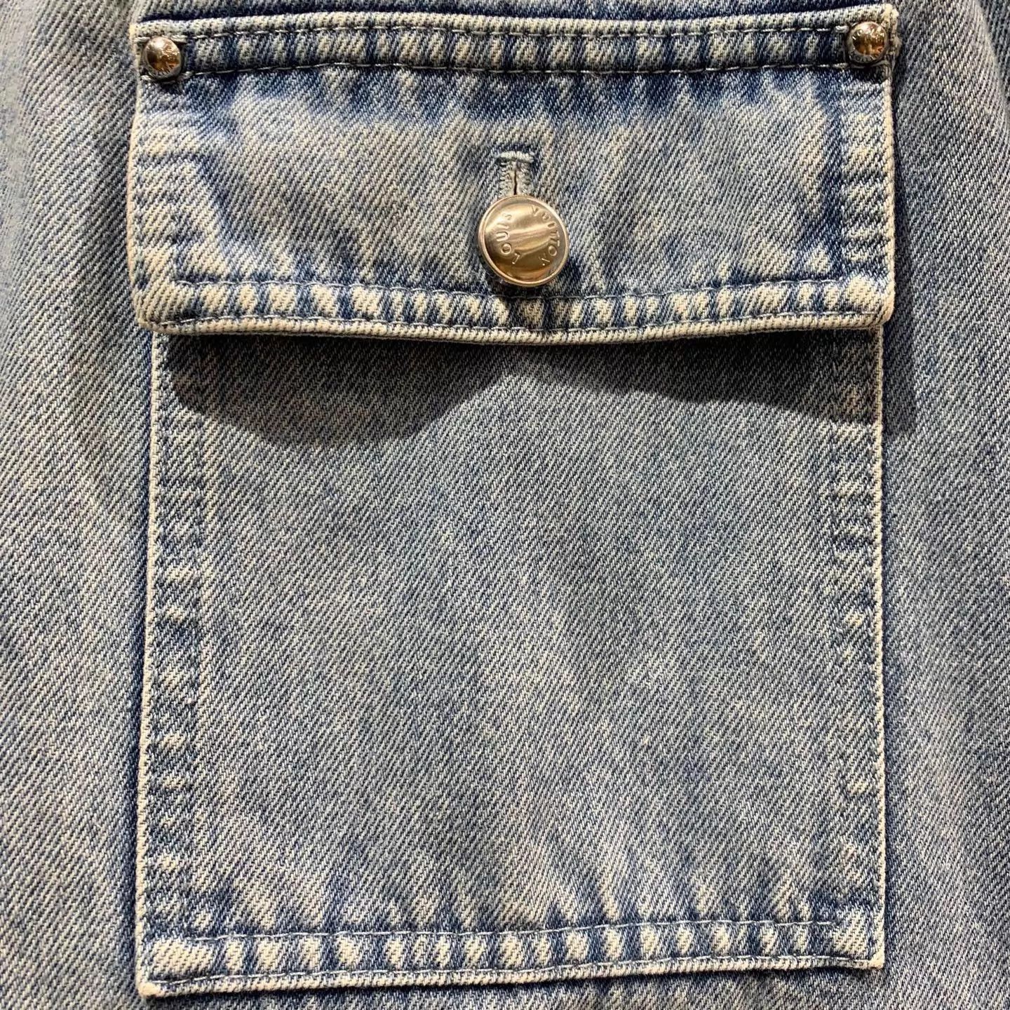 Louis Vuitton LV SS25 Distressed Logo Denim Jacket Size US XXL / EU 58 / 5 - 5 Thumbnail