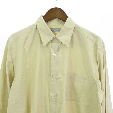 Comme des Garcons Homme Shirt Dress Cuff-type Long Sleeve Cotton Button Yellow Beige Size US L / EU 52-54 / 3 - 3 Thumbnail